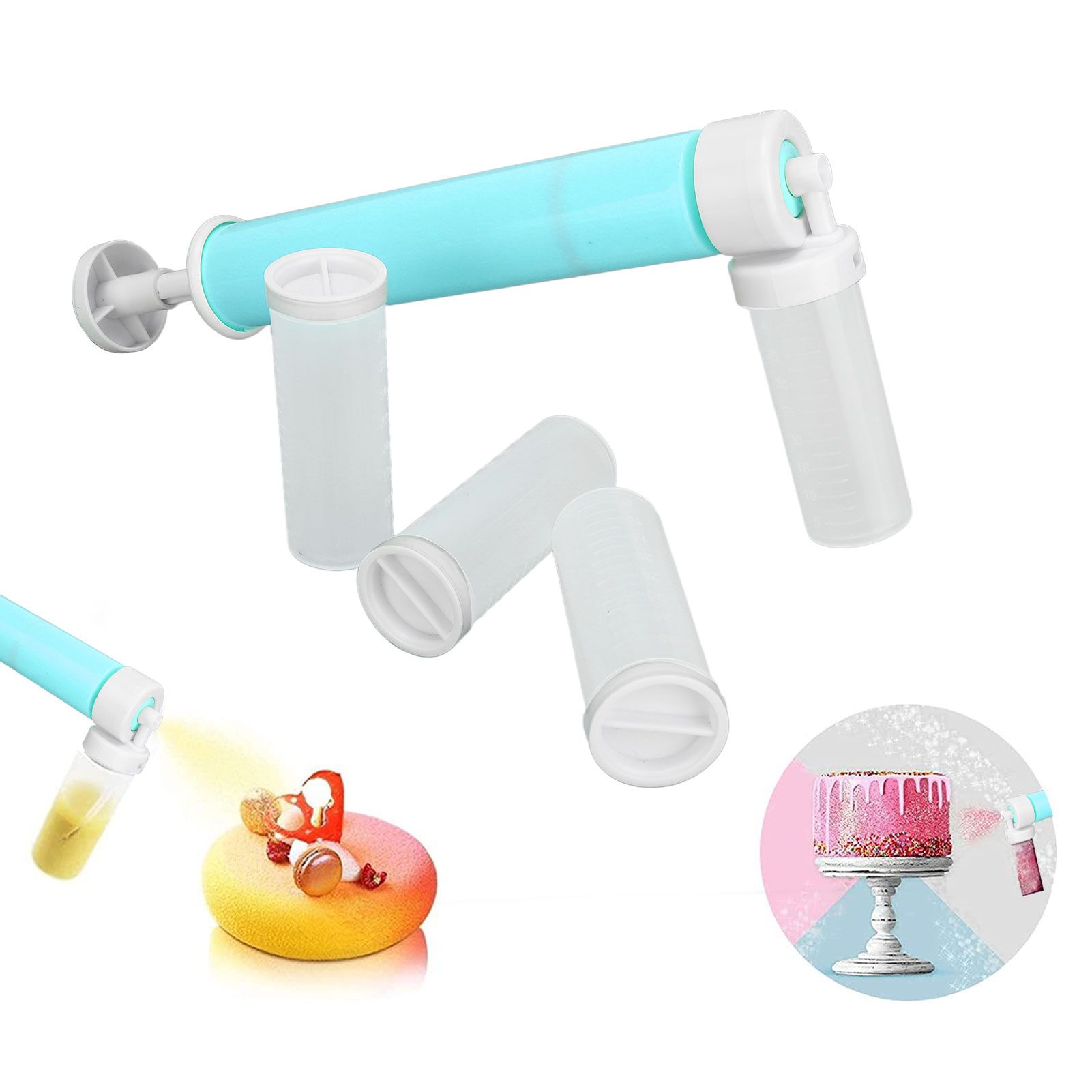 Manual Airbrush DIY Baking Cake Coloring Airbrush Kitchen Cakes Decorating Kit view 11