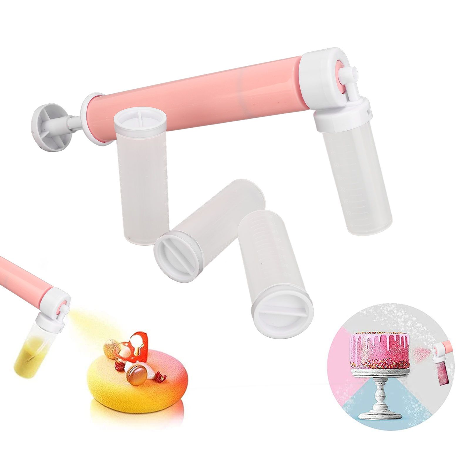 Manual Airbrush DIY Baking Cake Coloring Airbrush Kitchen Cakes Decorating Kit view 11