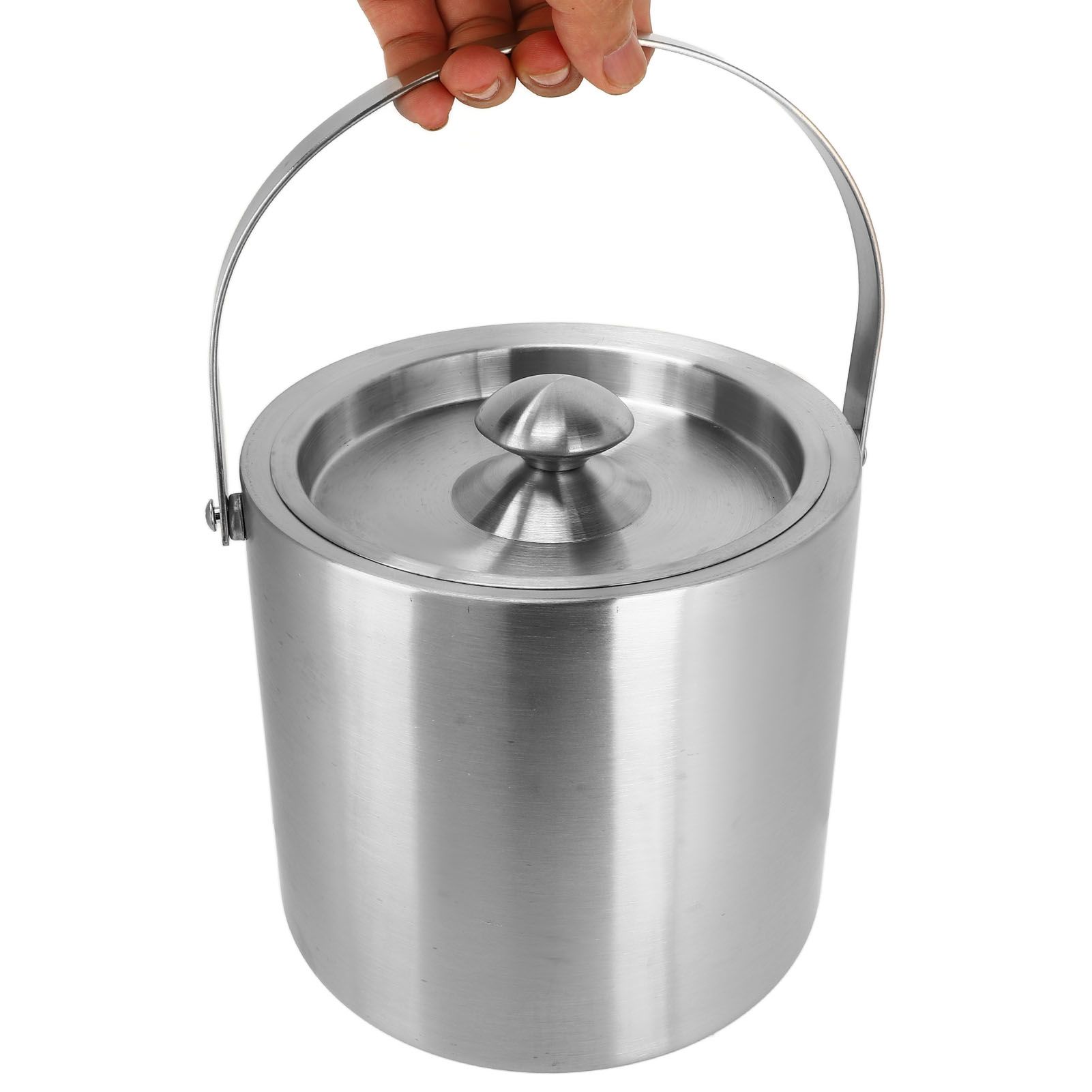 Ice Bucket Stainless Steel 3L Double Wall Insulated Ice Bucket with Lid for view 3
