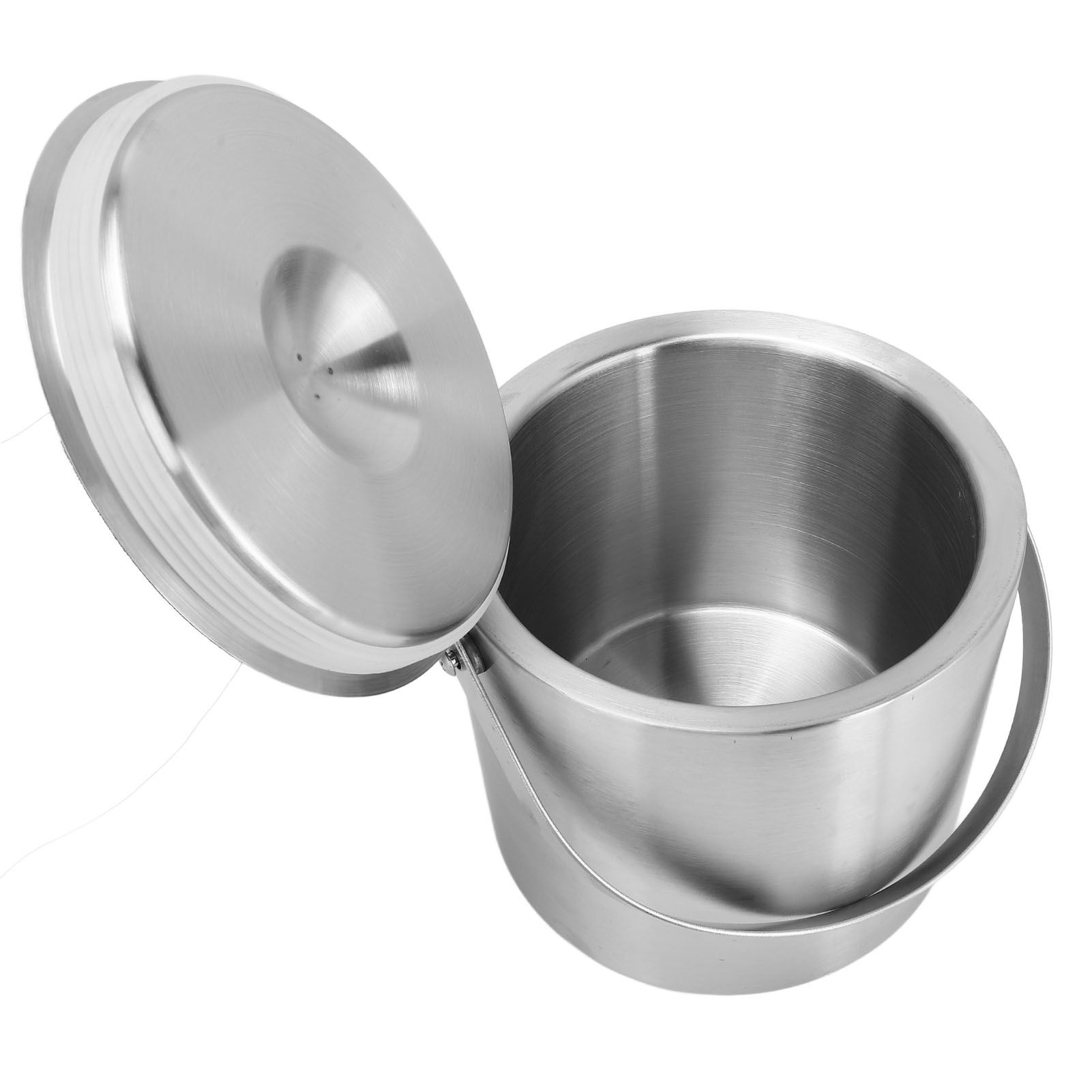 Ice Bucket Stainless Steel 3L Double Wall Insulated Ice Bucket with Lid for view 4