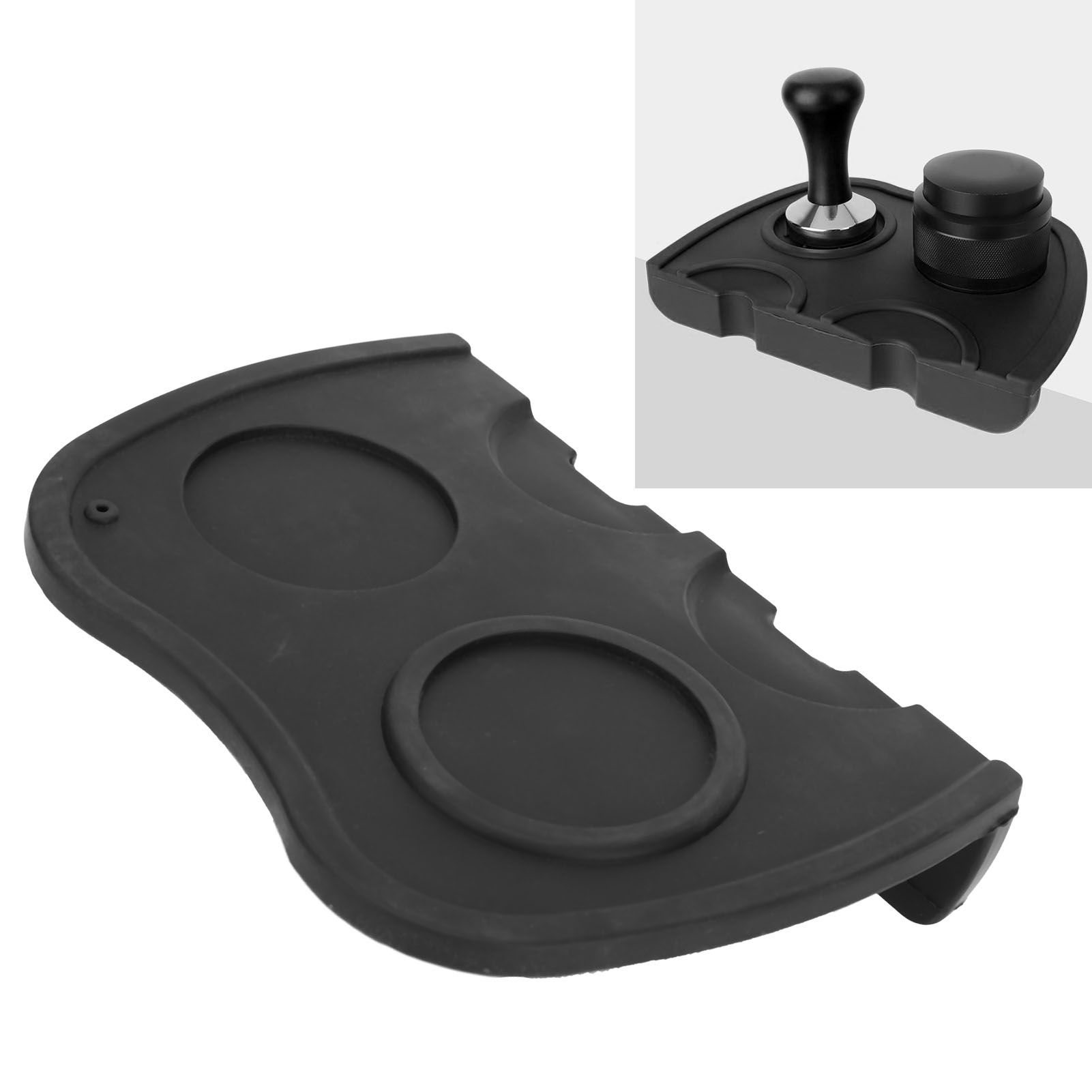 Tampering Corner Mat Silicone Tamping Pad Coffee Tamper Mat Double Heads for view 11