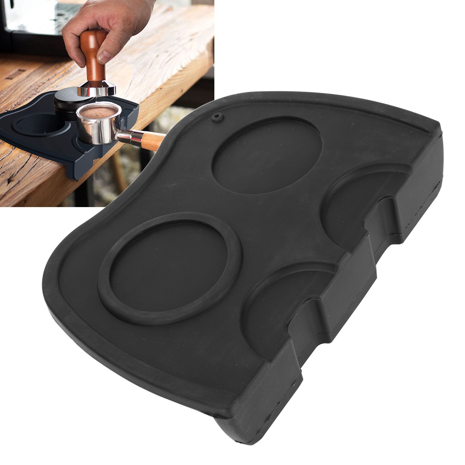 Tampering Corner Mat Silicone Tamping Pad Coffee Tamper Mat Double Heads for view 12