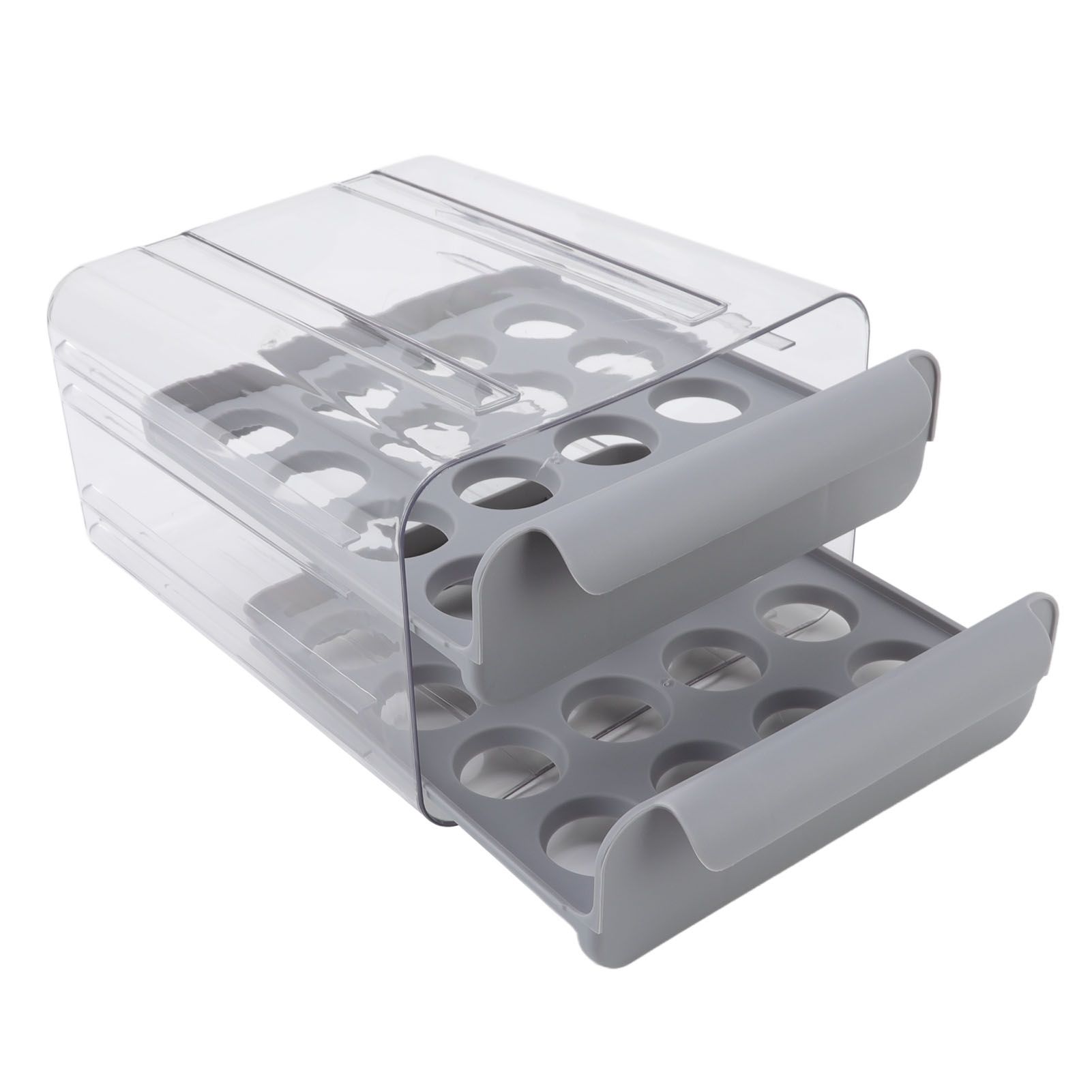 Egg Drawer Double Layer Transparent 32 Lattice Large Capacity Egg Storage Box