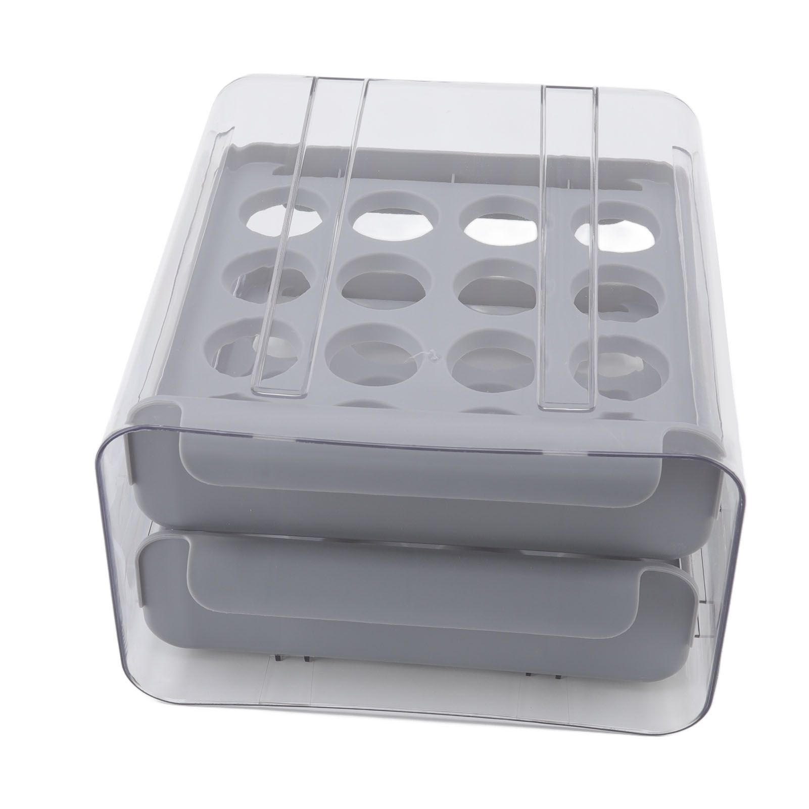 Egg Drawer Double Layer Transparent 32 Lattice Large Capacity Egg Storage Box view 4