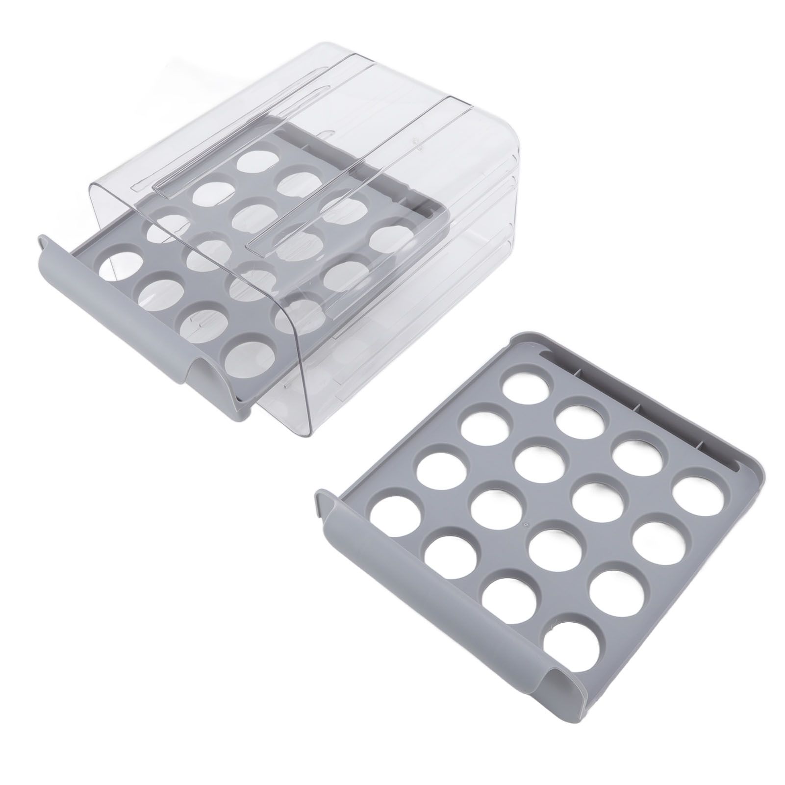 Egg Drawer Double Layer Transparent 32 Lattice Large Capacity Egg Storage Box view 6