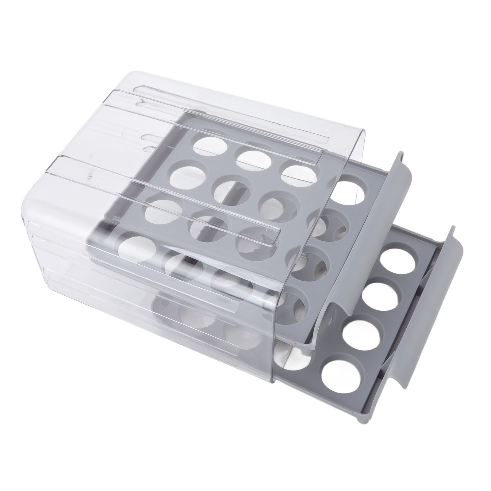 Egg Drawer Double Layer Transparent 32 Lattice Large Capacity Egg Storage Box view 8