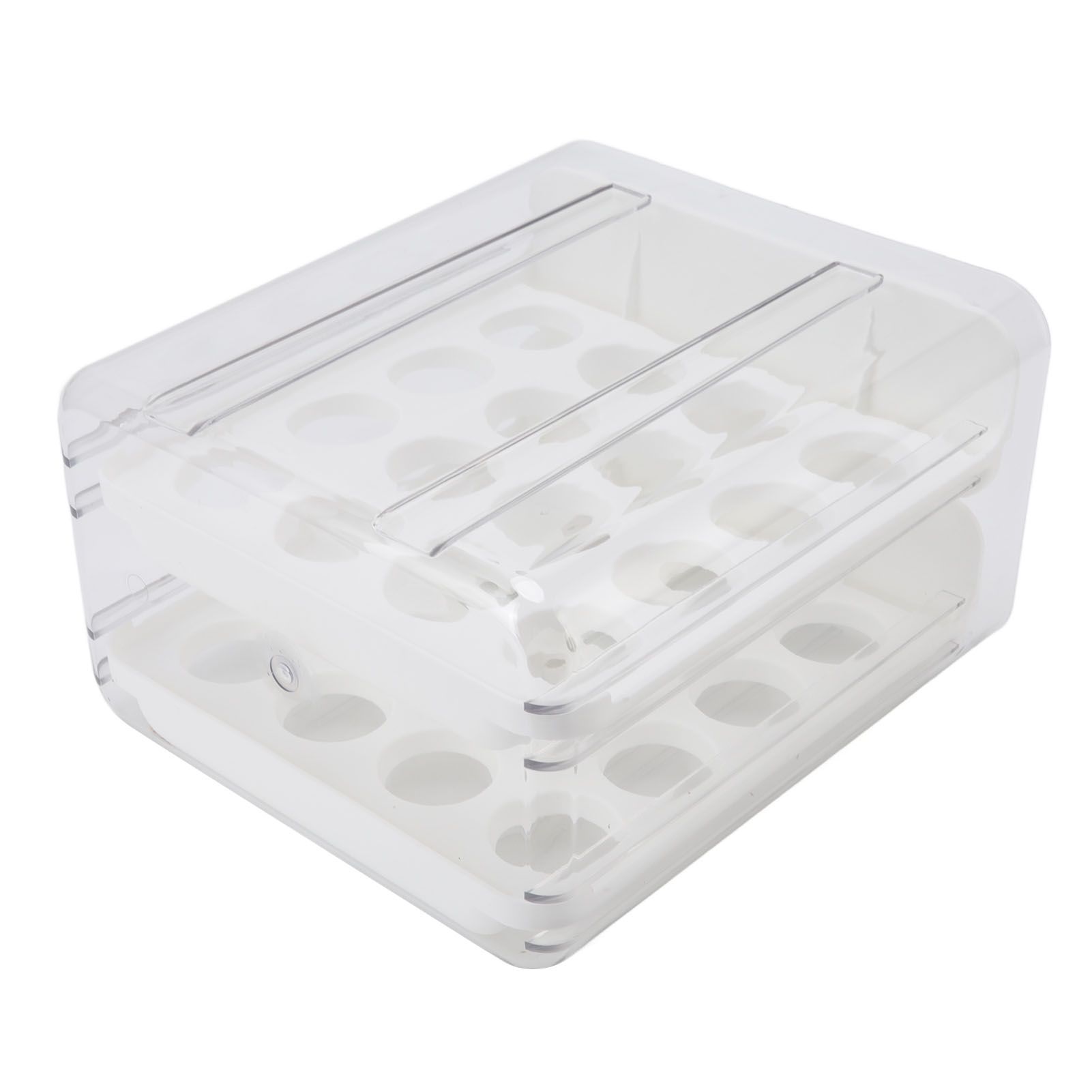 Egg Drawer Double Layer Transparent 32 Lattice Large Capacity Egg Storage Box view 3