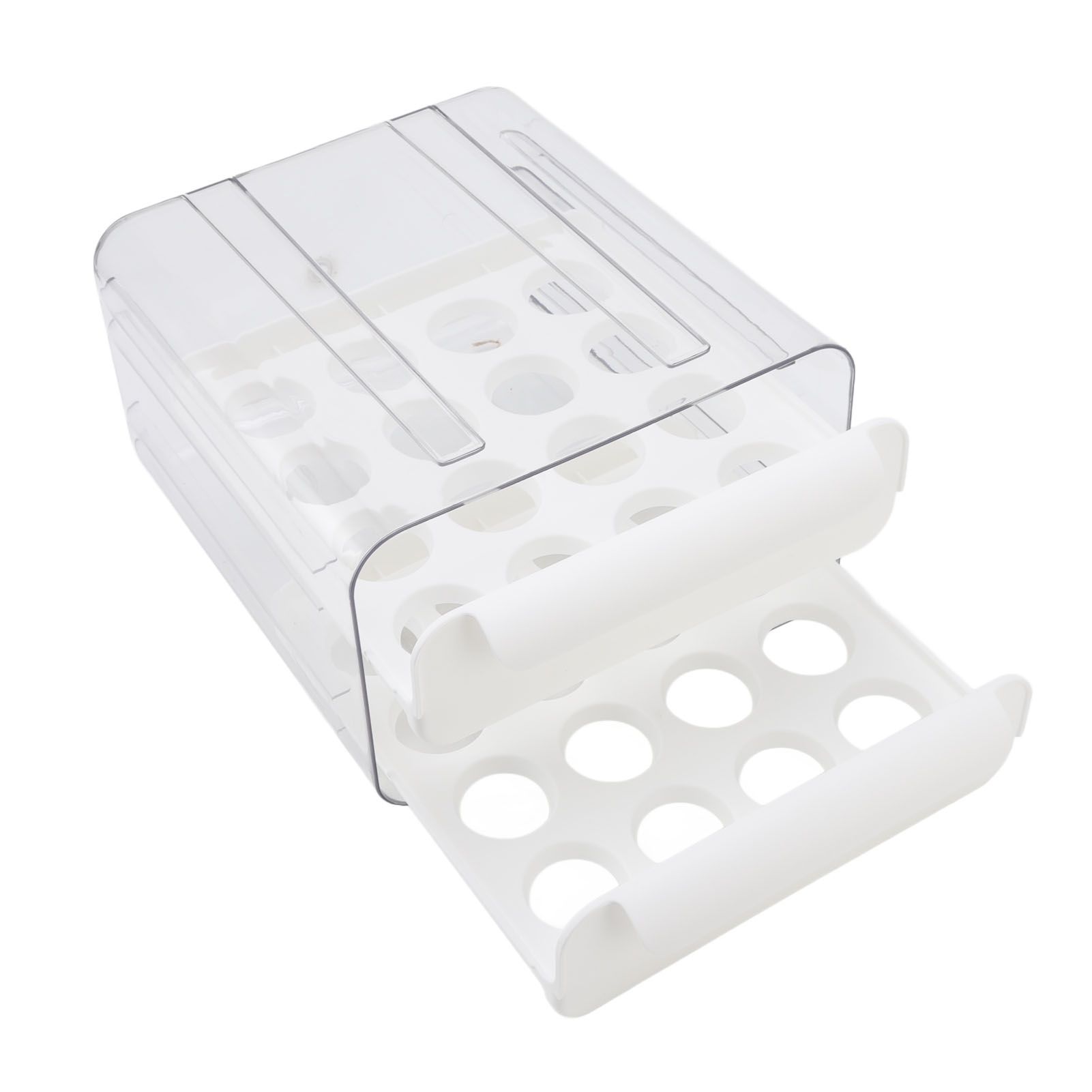 Egg Drawer Double Layer Transparent 32 Lattice Large Capacity Egg Storage Box view 4