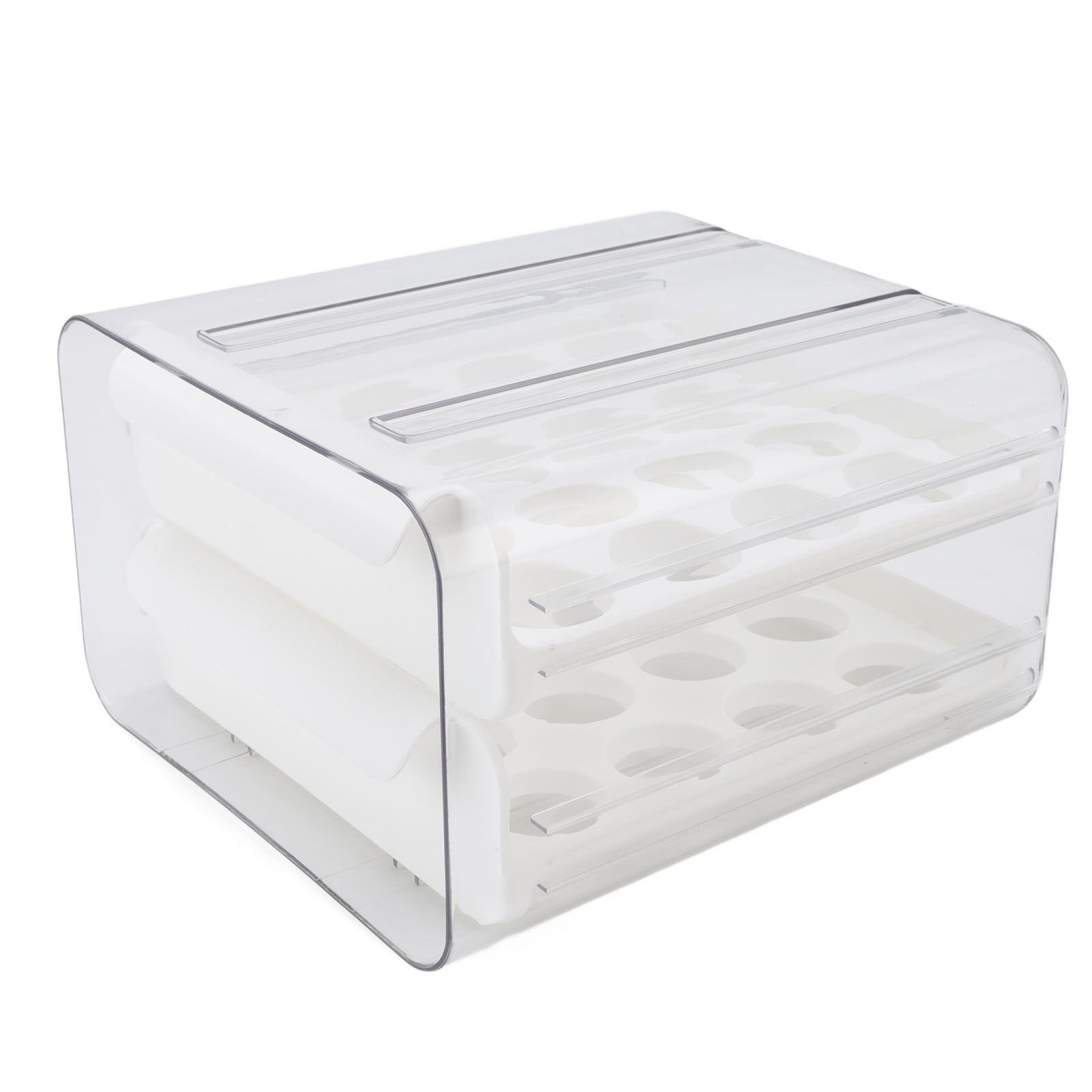 Egg Drawer Double Layer Transparent 32 Lattice Large Capacity Egg Storage Box view 9