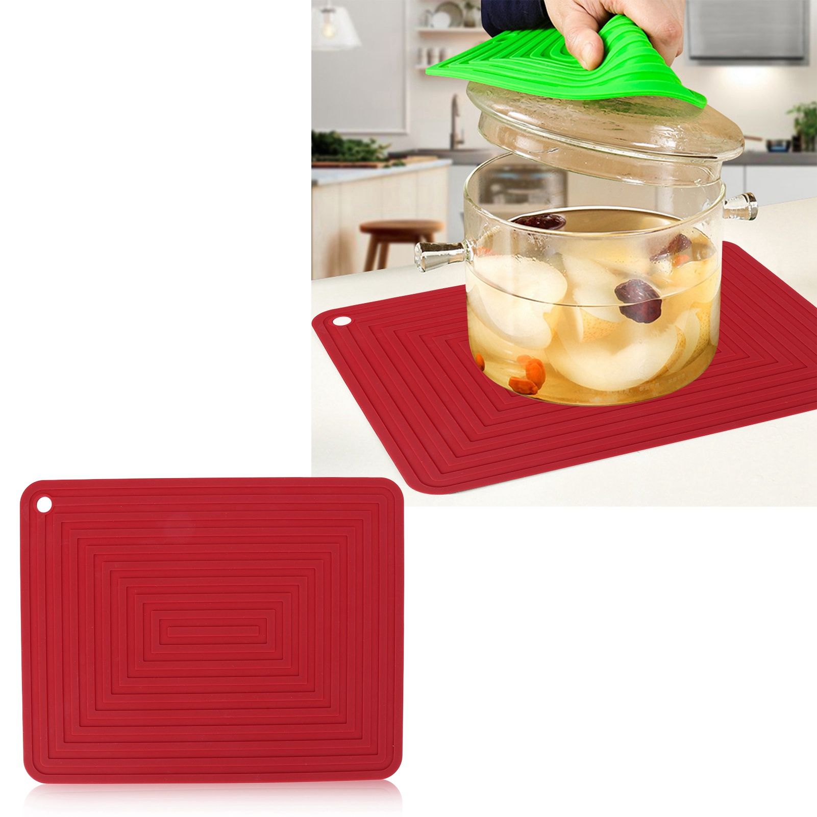 Dish Drying Pad Prevent Slip Flexible Insulated Placemat Silicone Drain Mat view 10