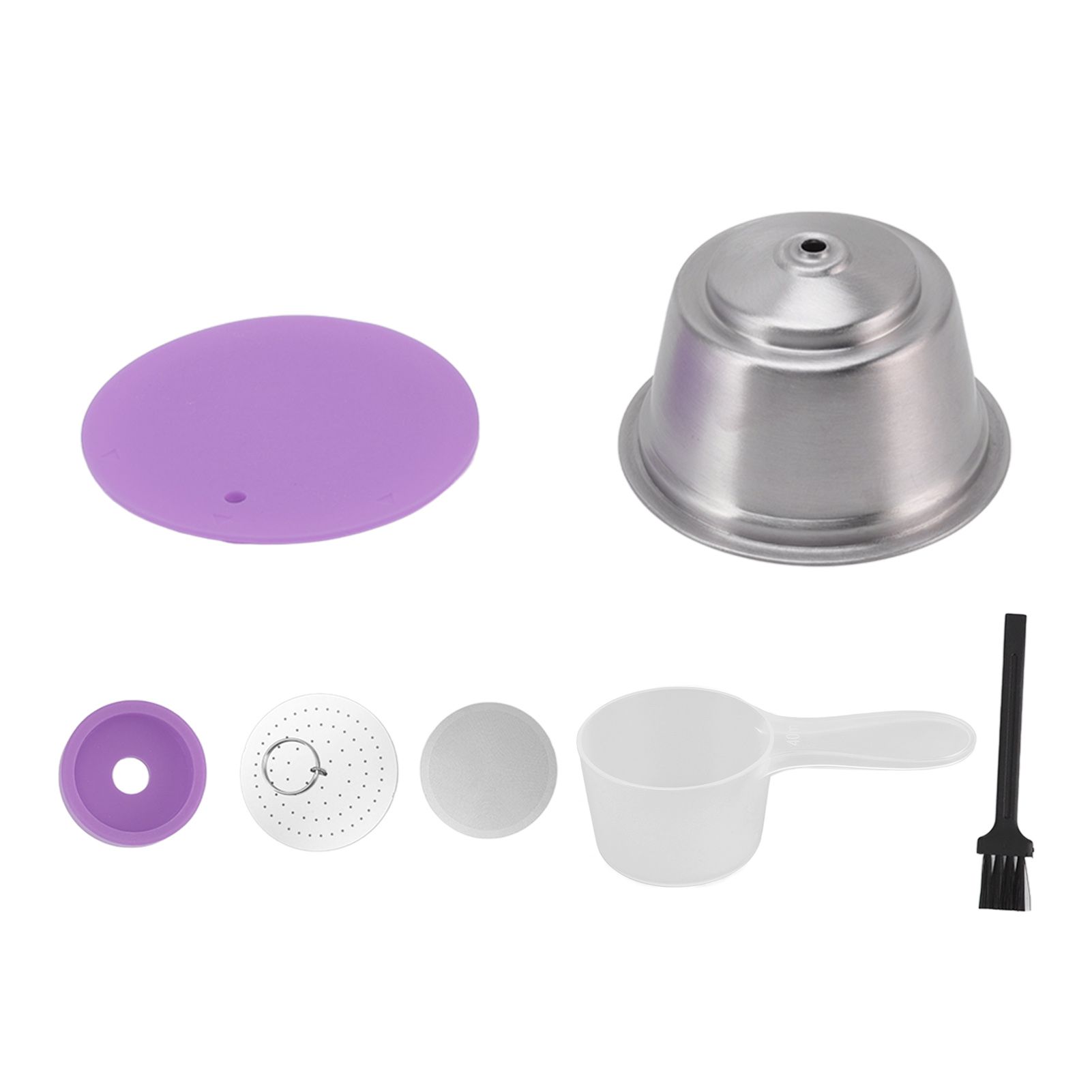 Stainless Steel Refill Coffee Capsules Reusable Coffee Filter Cup Set with view 3