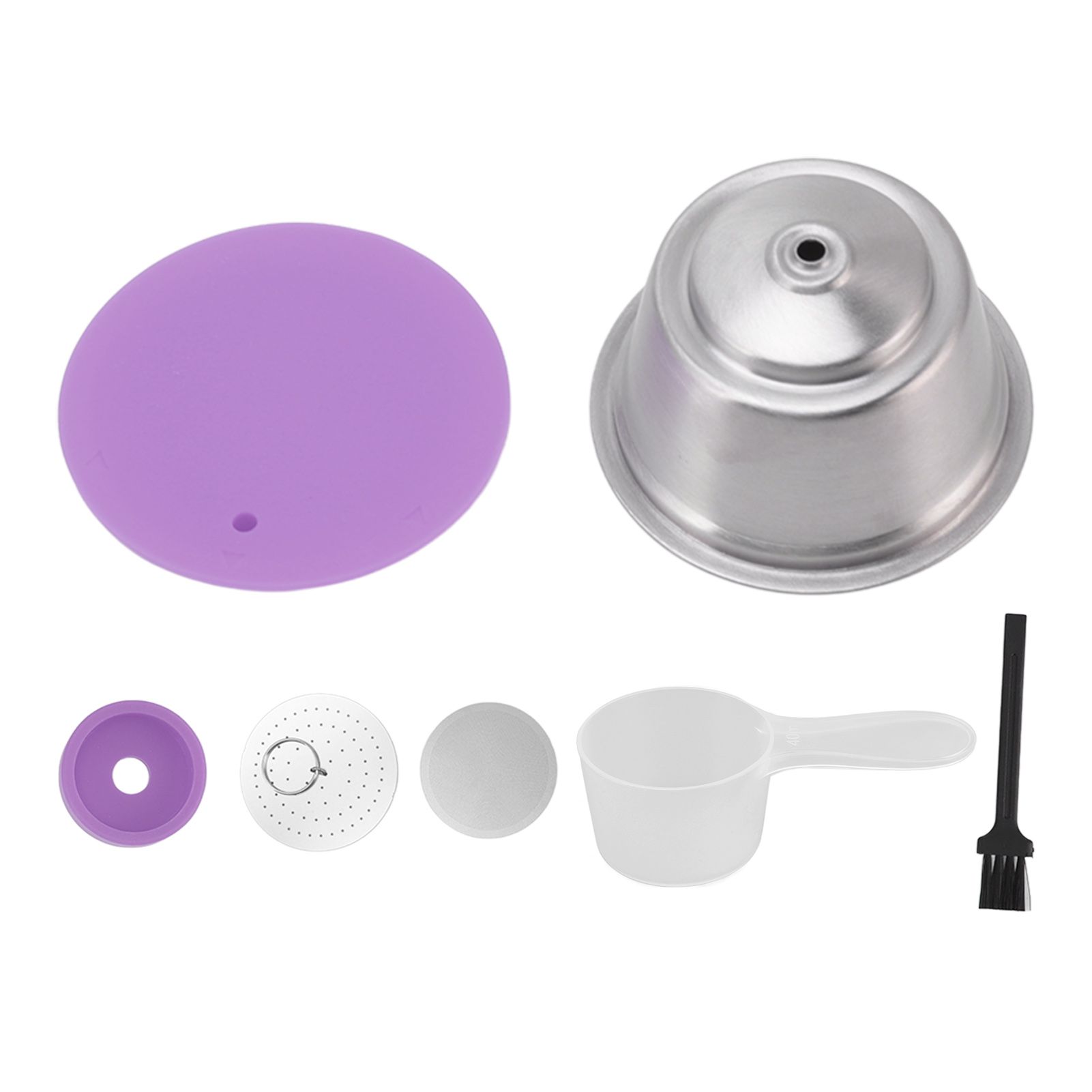 Stainless Steel Refill Coffee Capsules Reusable Coffee Filter Cup Set with view 4