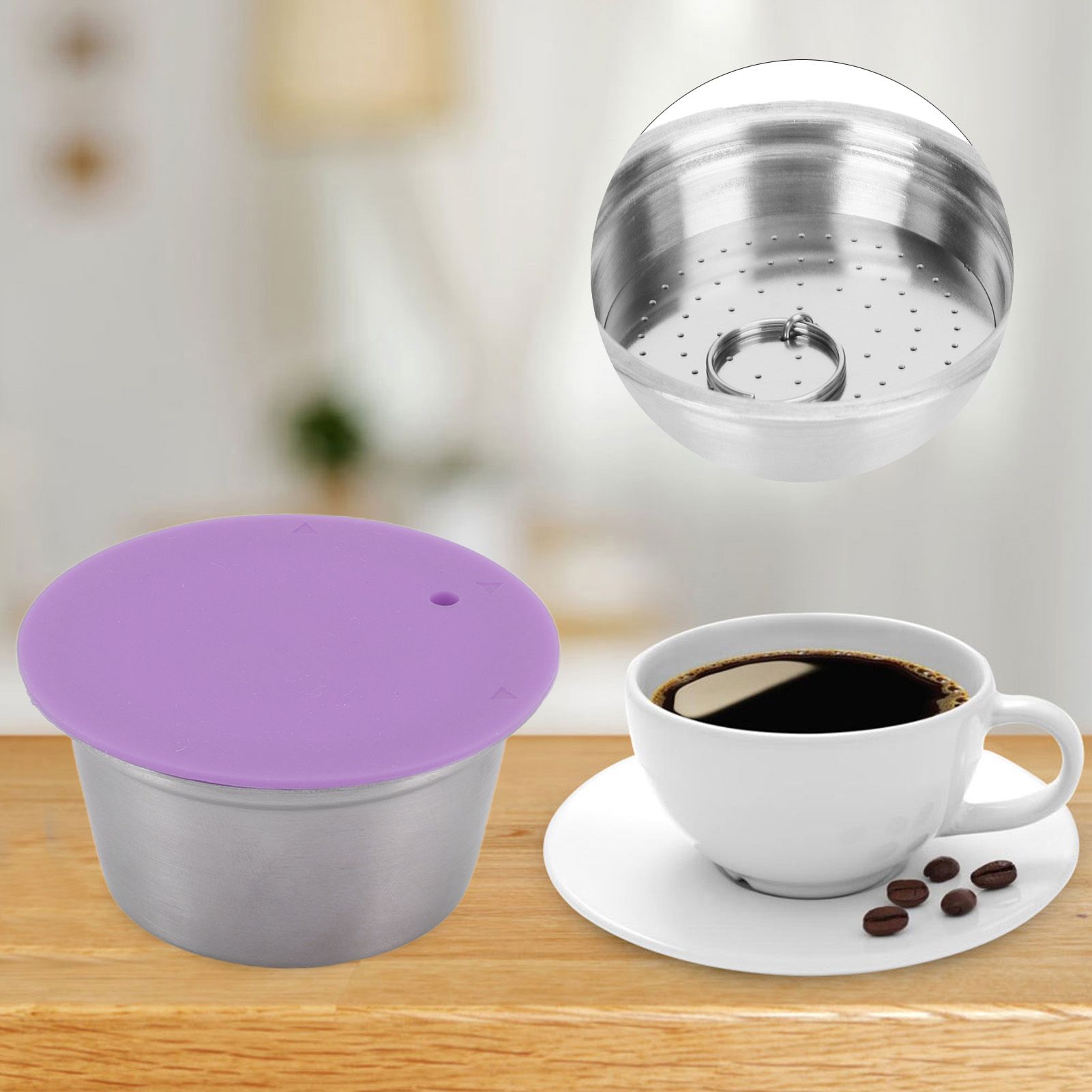 Stainless Steel Refill Coffee Capsules Reusable Coffee Filter Cup Set with view 12