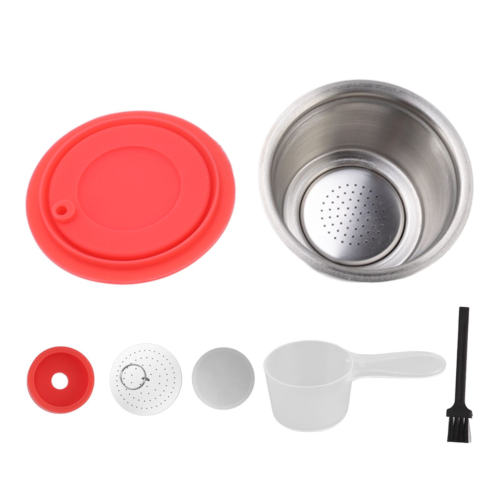Stainless Steel Refill Coffee Capsules Reusable Coffee Filter Cup Set with view 2