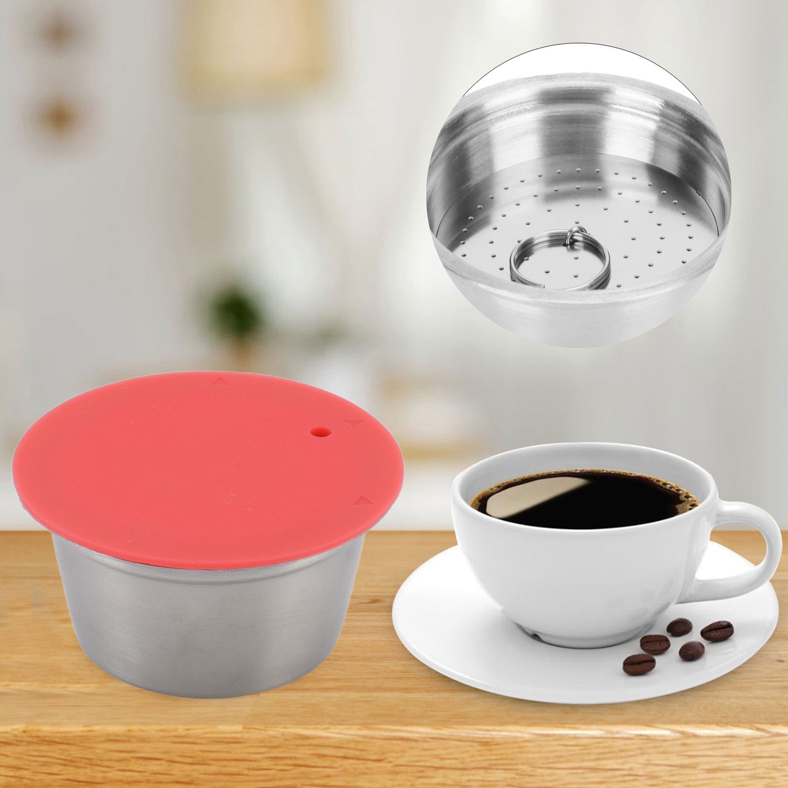 Stainless Steel Refill Coffee Capsules Reusable Coffee Filter Cup Set with view 12