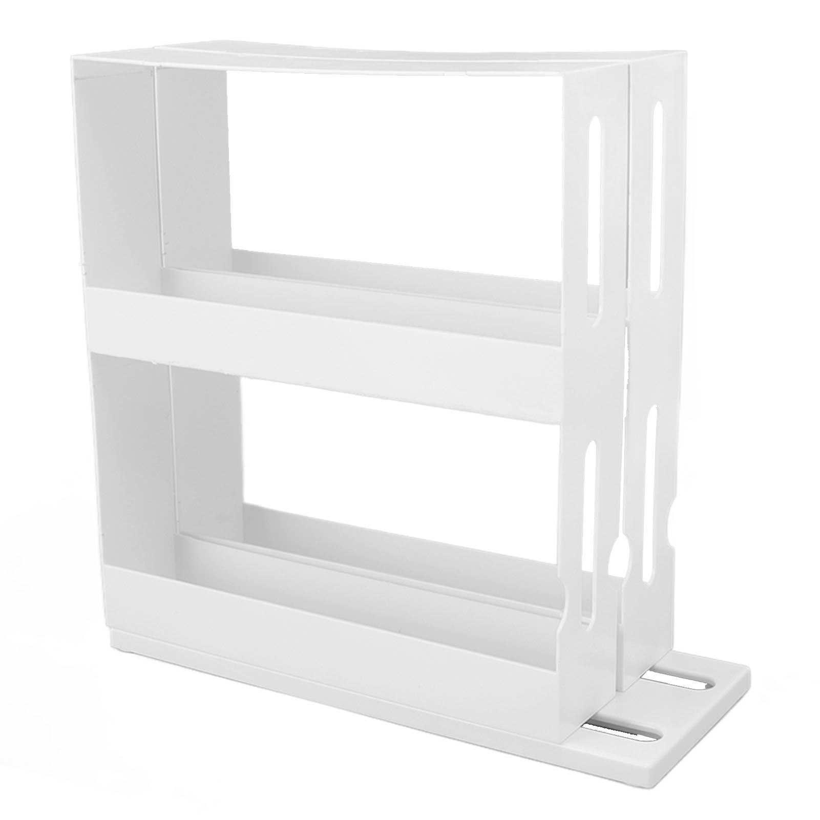 Sliding Spice Rack Slidable Design 2 Tiers Large Capacity Nonslip Bottom view 2