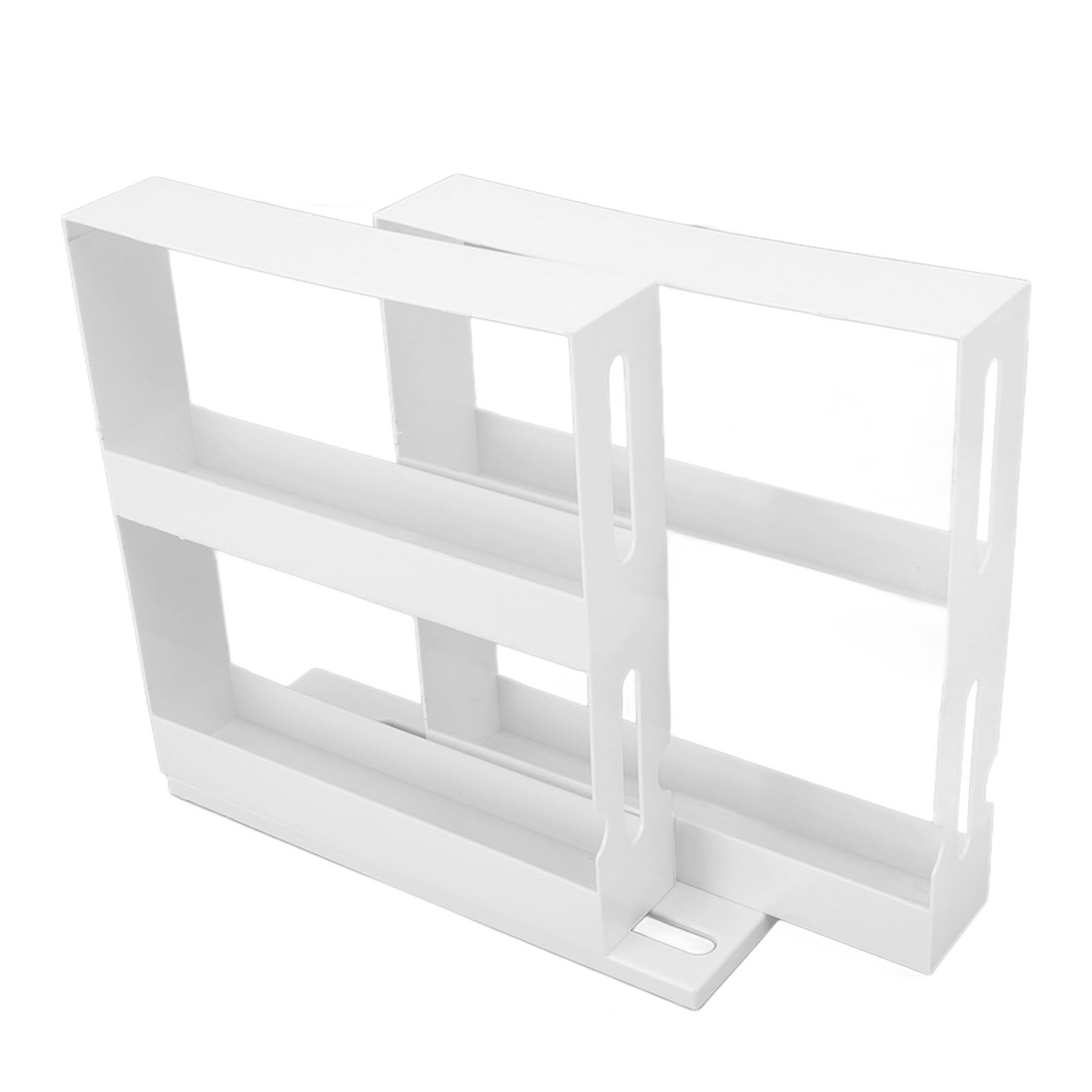 Sliding Spice Rack Slidable Design 2 Tiers Large Capacity Nonslip Bottom view 7