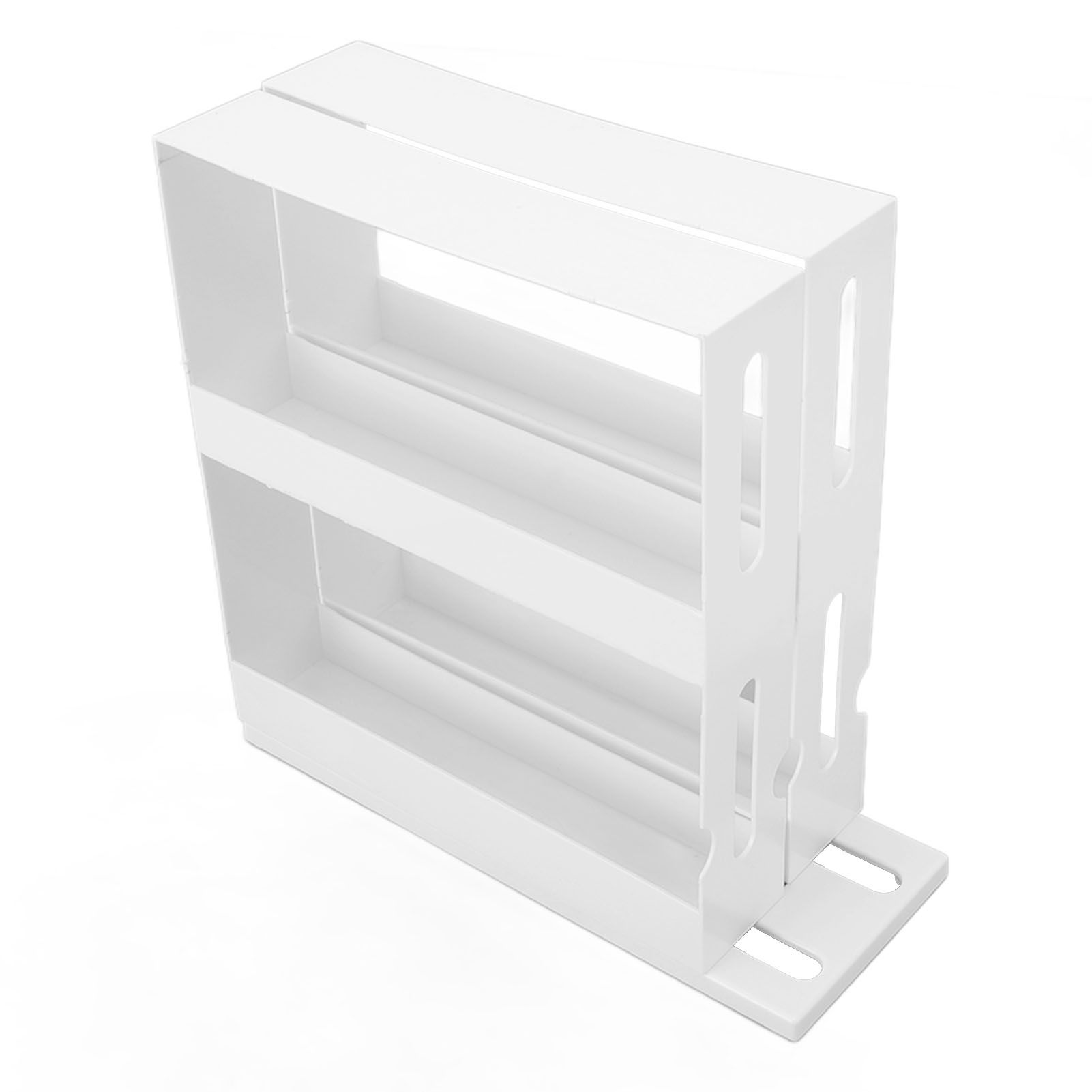 Sliding Spice Rack Slidable Design 2 Tiers Large Capacity Nonslip Bottom view 8