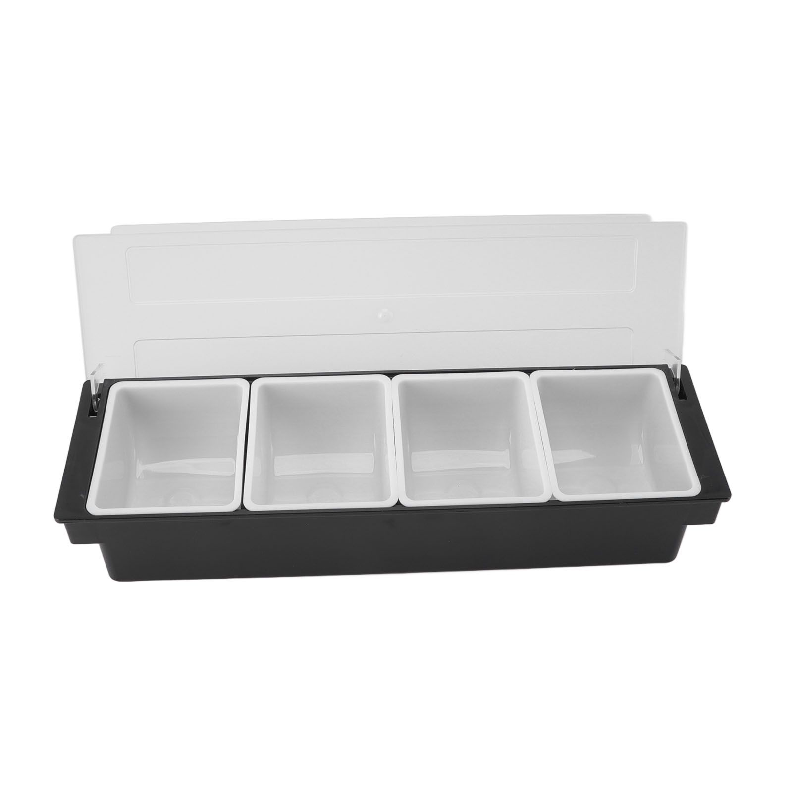 Condiment Caddy Durable Plastic Transparent Lid Detachable Design