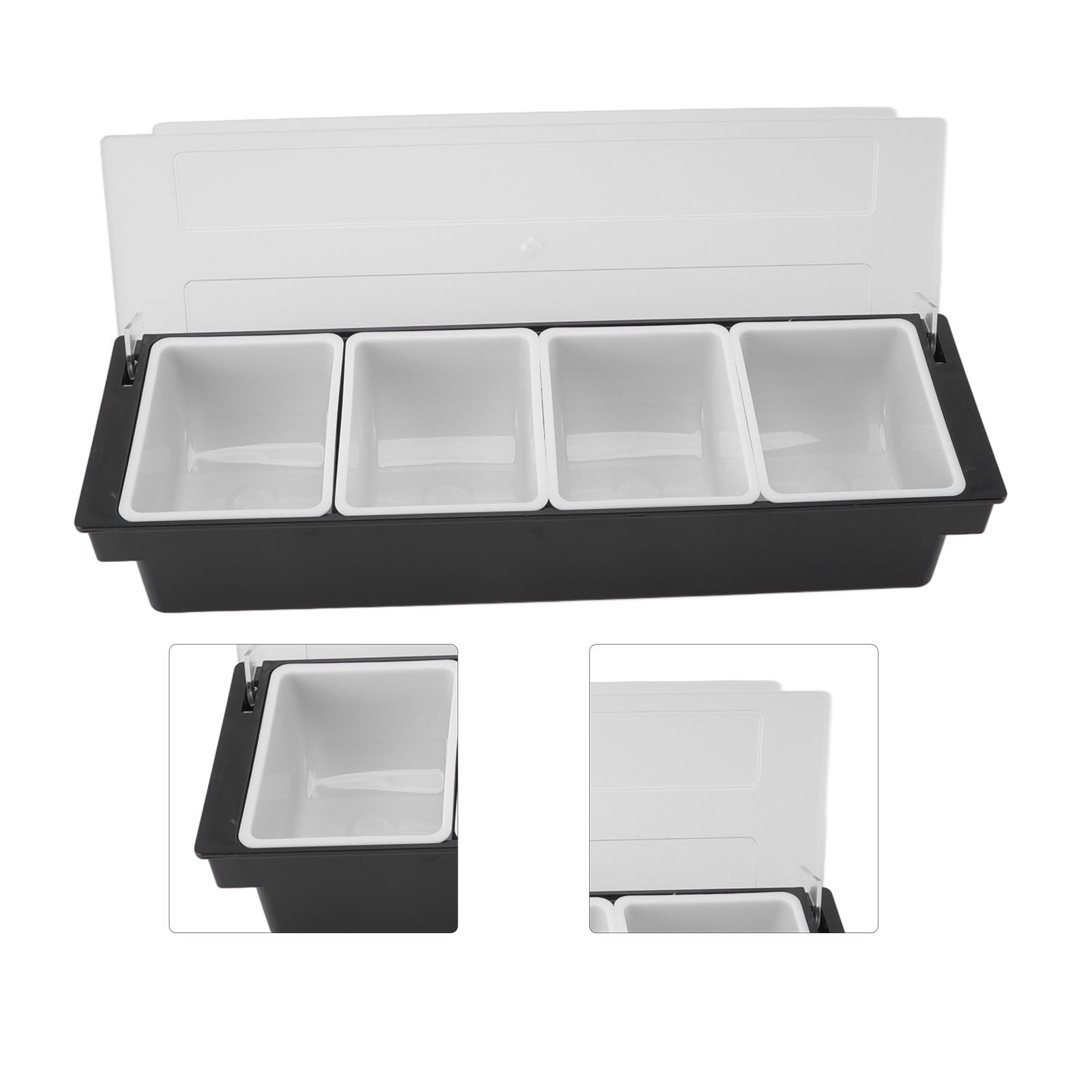 Condiment Caddy Durable Plastic Transparent Lid Detachable Design view 9