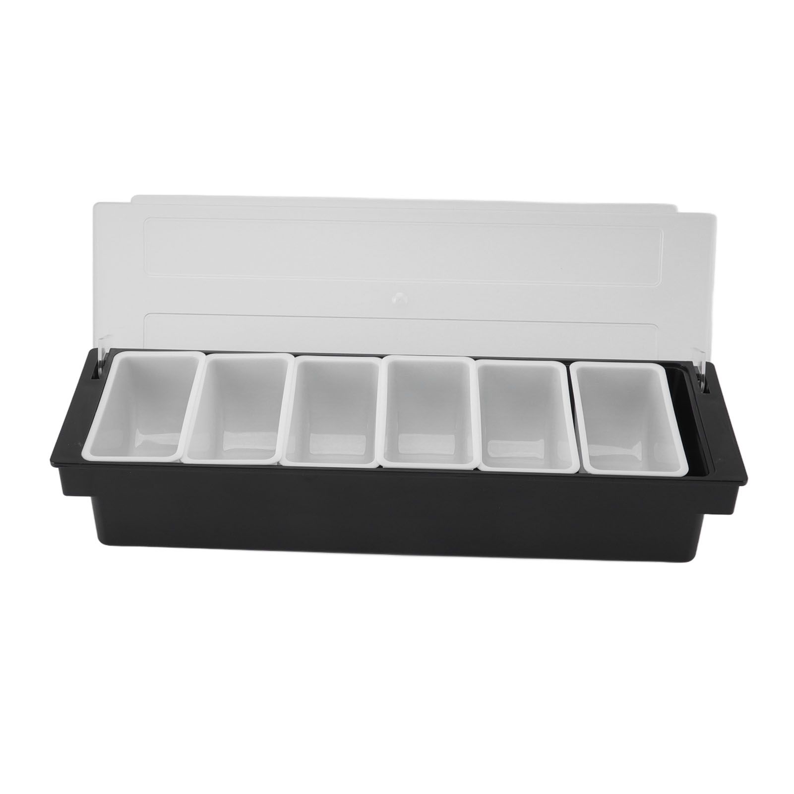 Condiment Caddy Durable Plastic Transparent Lid Detachable Design
