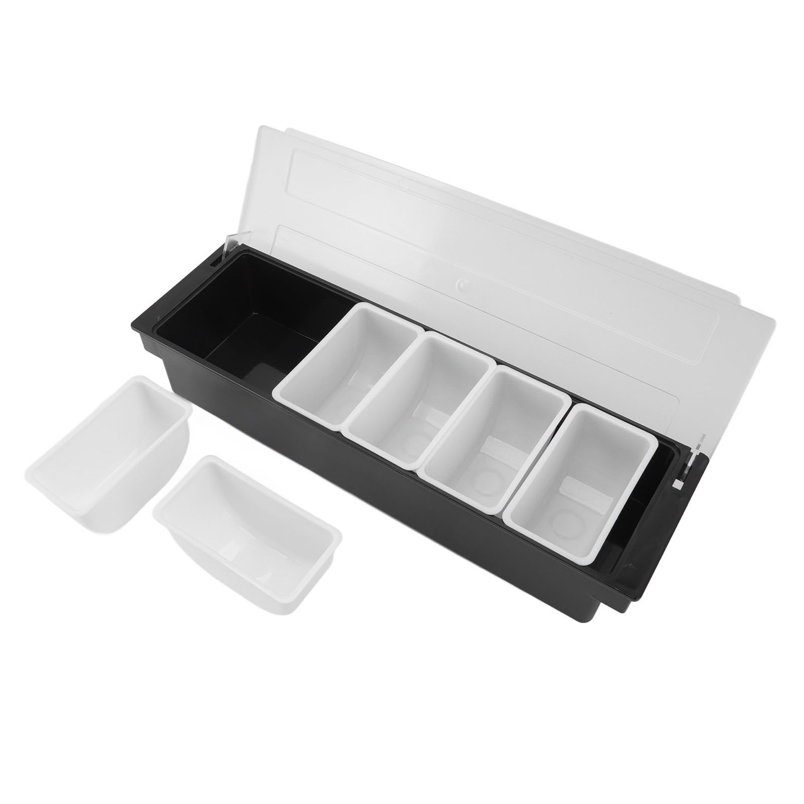Condiment Caddy Durable Plastic Transparent Lid Detachable Design view 6