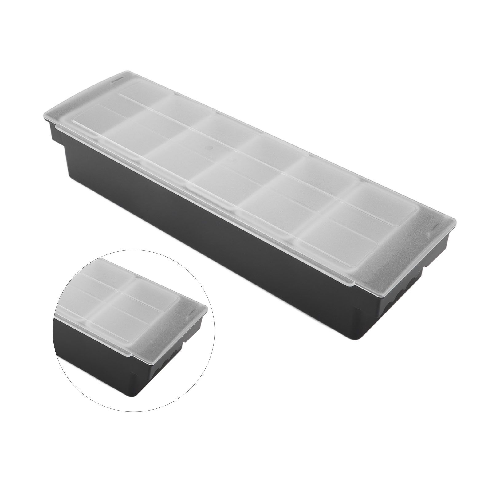 Condiment Caddy Durable Plastic Transparent Lid Detachable Design view 8