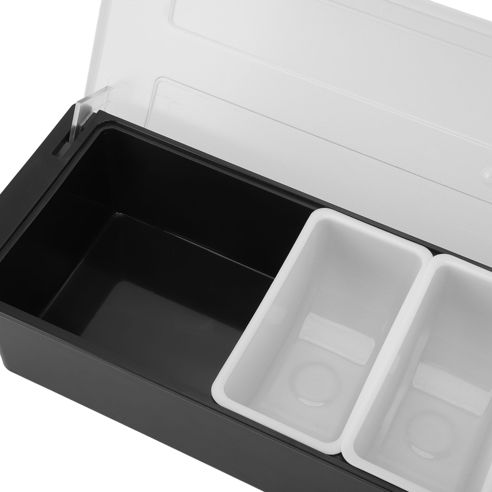 Condiment Caddy Durable Plastic Transparent Lid Detachable Design view 14