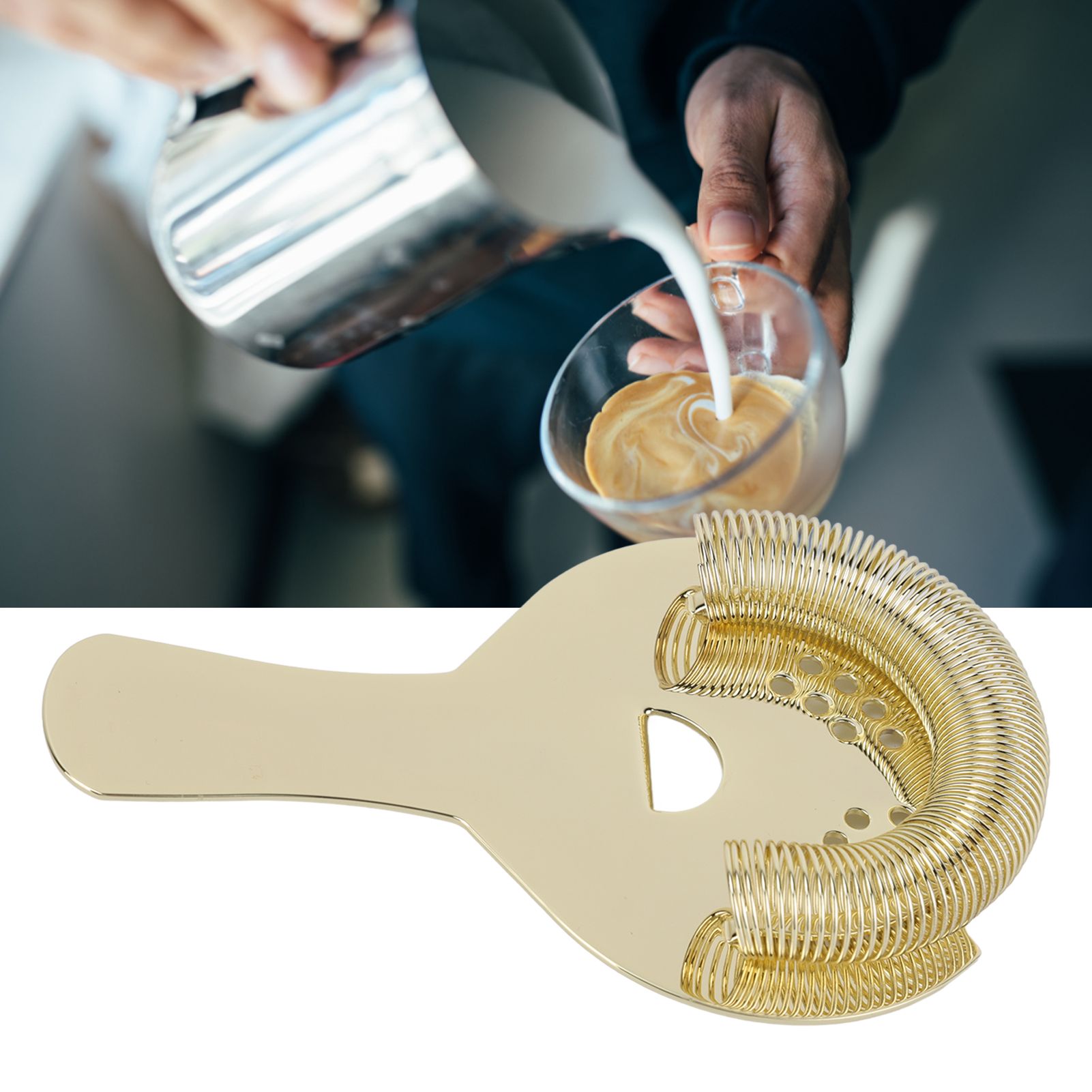 Cocktail Strainer Fine Filter Rust Proof Stainless Steel Portable Professional view 12