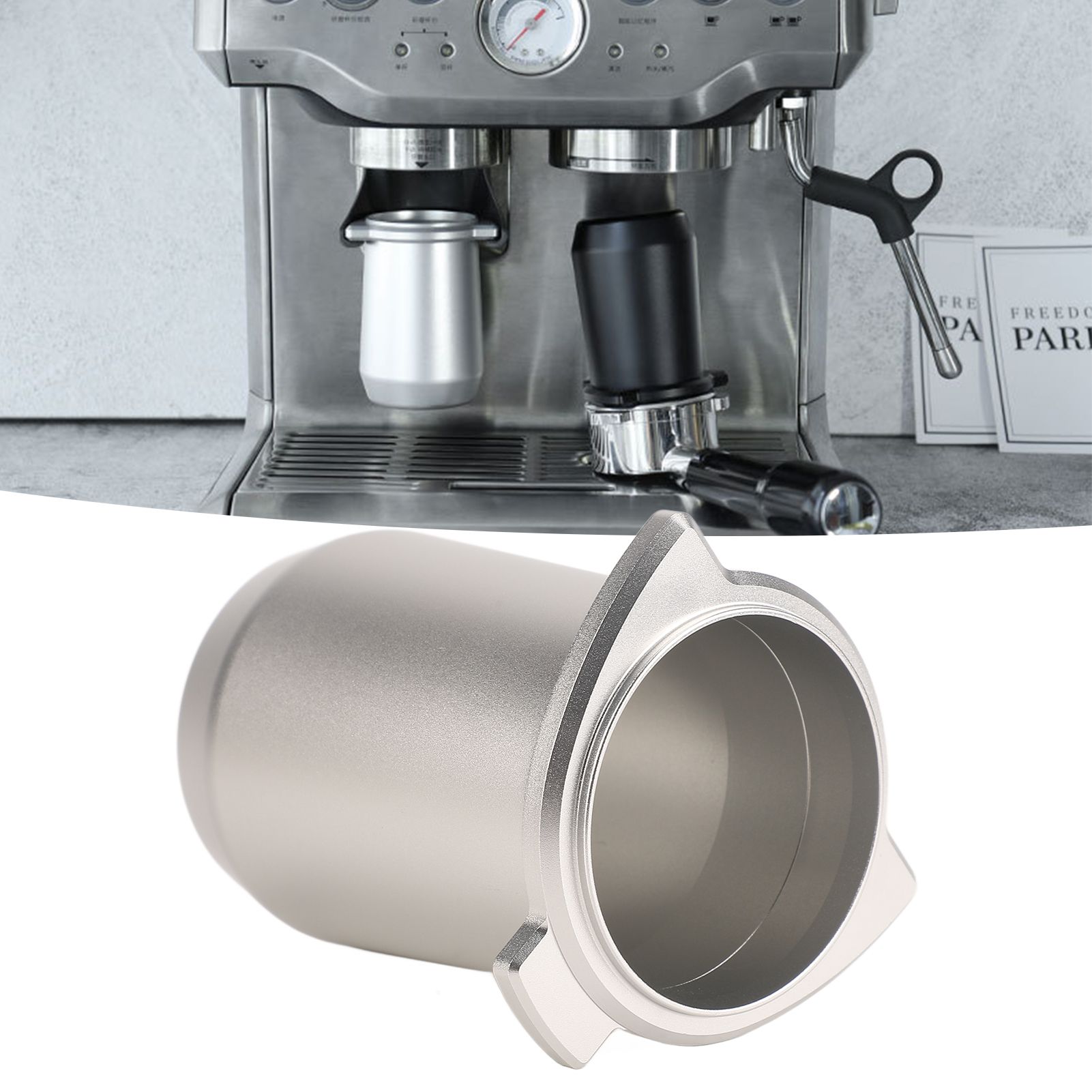 Coffee Powder Cup 54mm Aluminum Alloy Powder Feeder Cup Compact Lightweight view 12