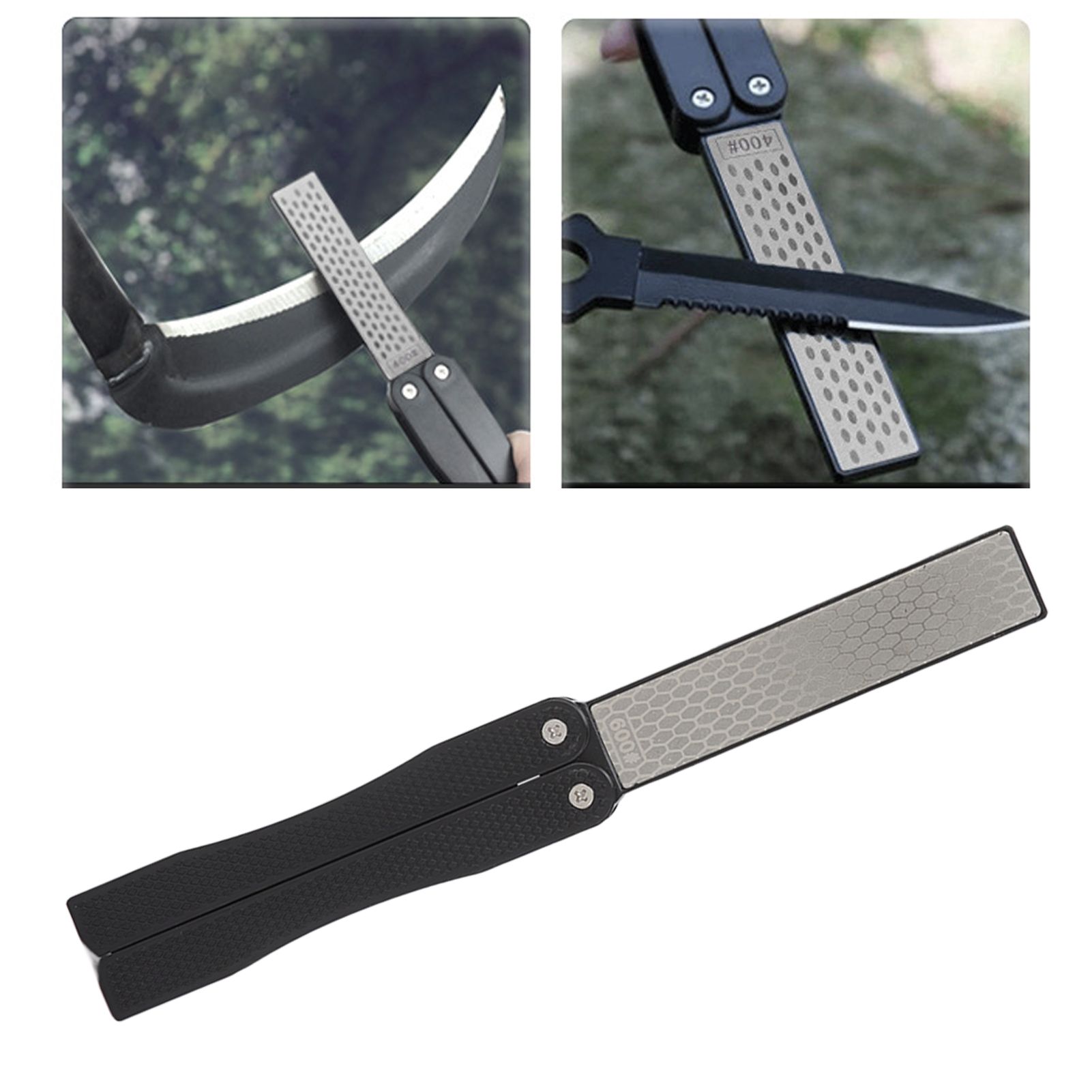 Pocket Knife Sharpener Multipurpose Double Sided Folded Knife Sharpening Stone view 12
