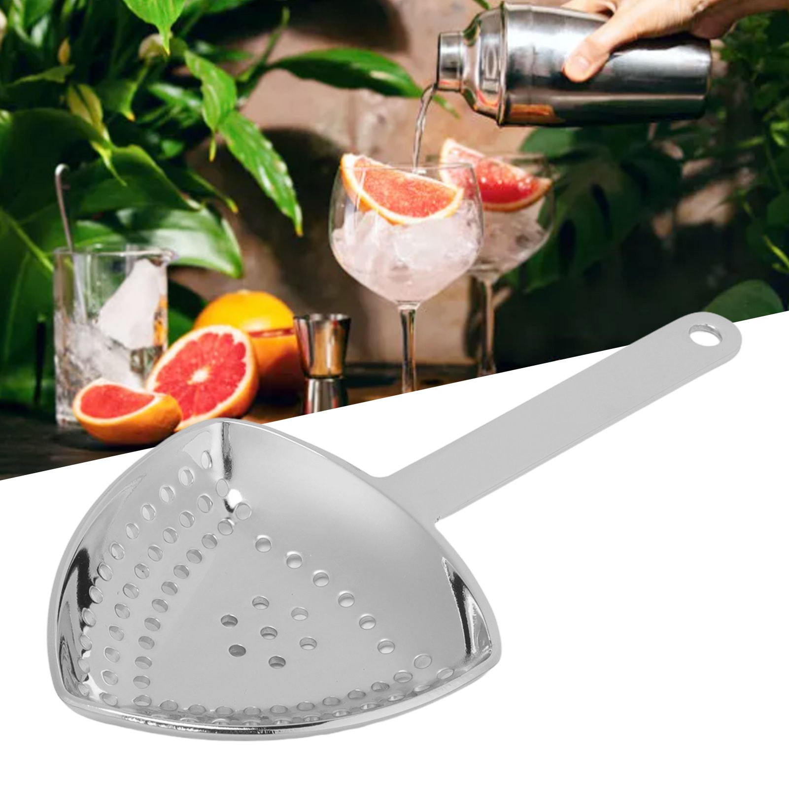 Triangular Cocktail Strainer No Breakage Anti Rust Fine Filtration Decorative view 12