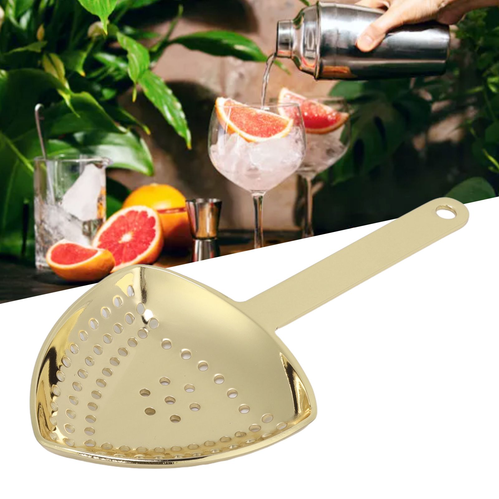 Triangular Cocktail Strainer No Breakage Anti Rust Fine Filtration Decorative view 12