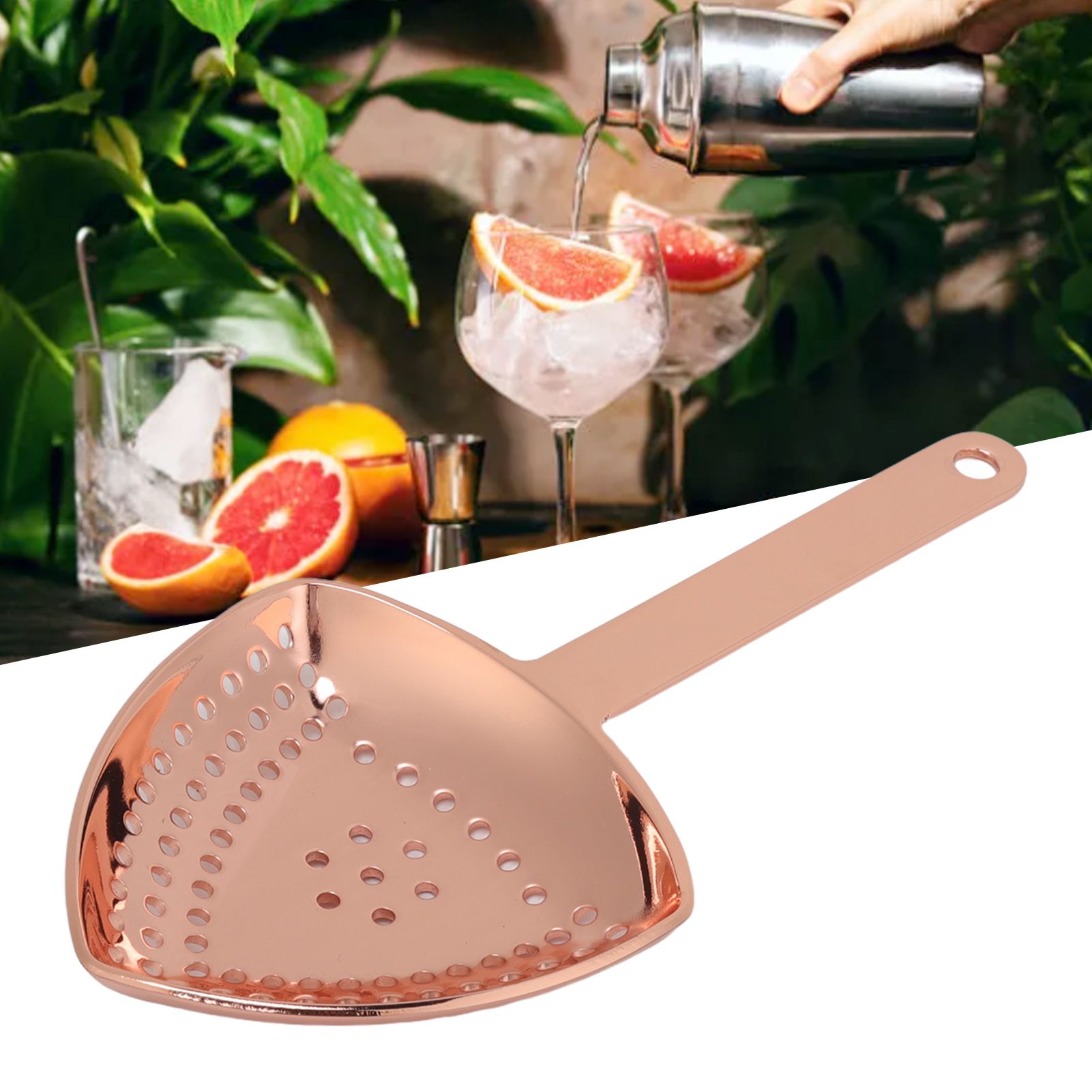 Triangular Cocktail Strainer No Breakage Anti Rust Fine Filtration Decorative view 12