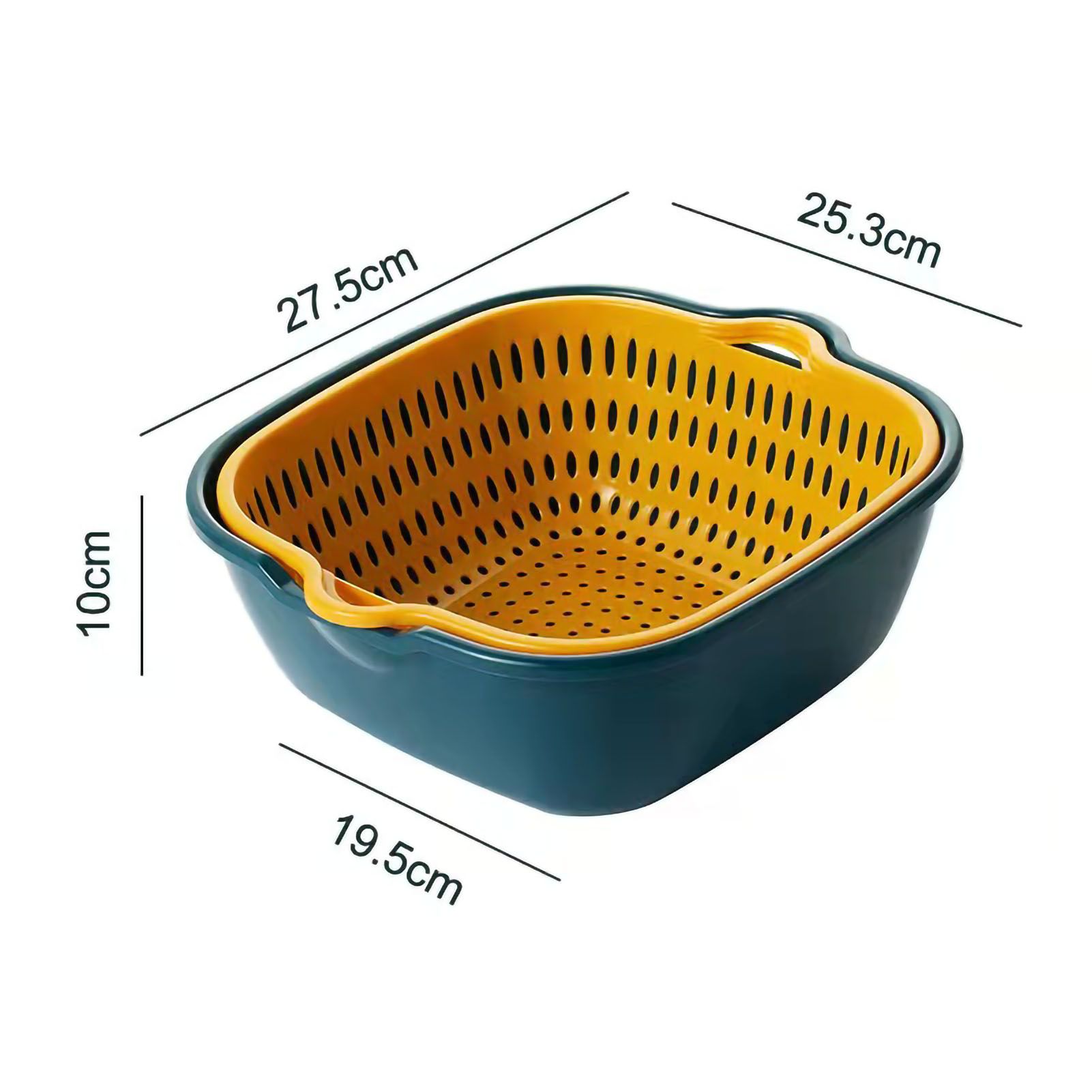 Drain Basket Double Layer Side Handle PP Rapid Draining Thickened Washing view 5
