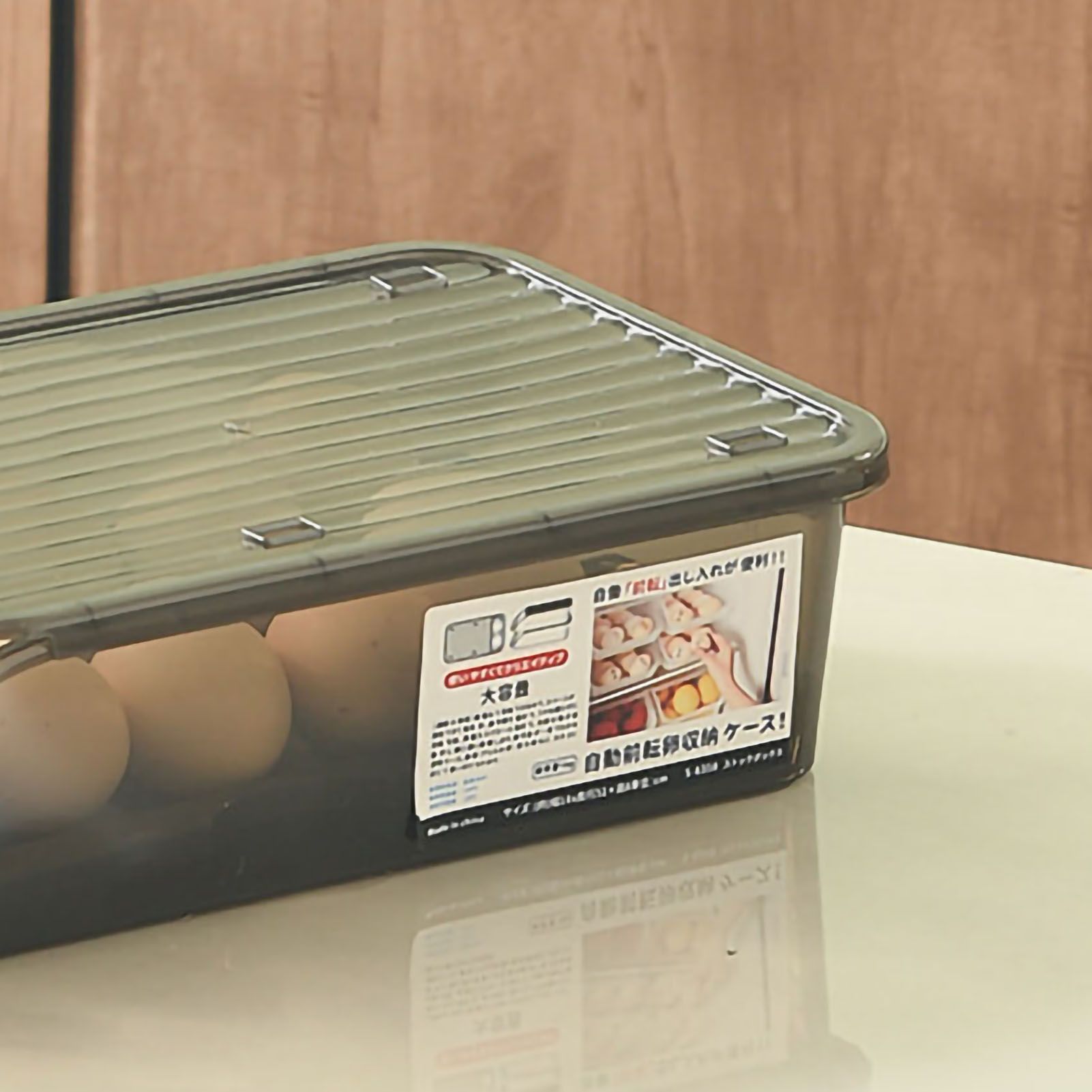 Egg Storage Box Plastic Automatic Rolling Transparent Thickened Grooved Egg view 2