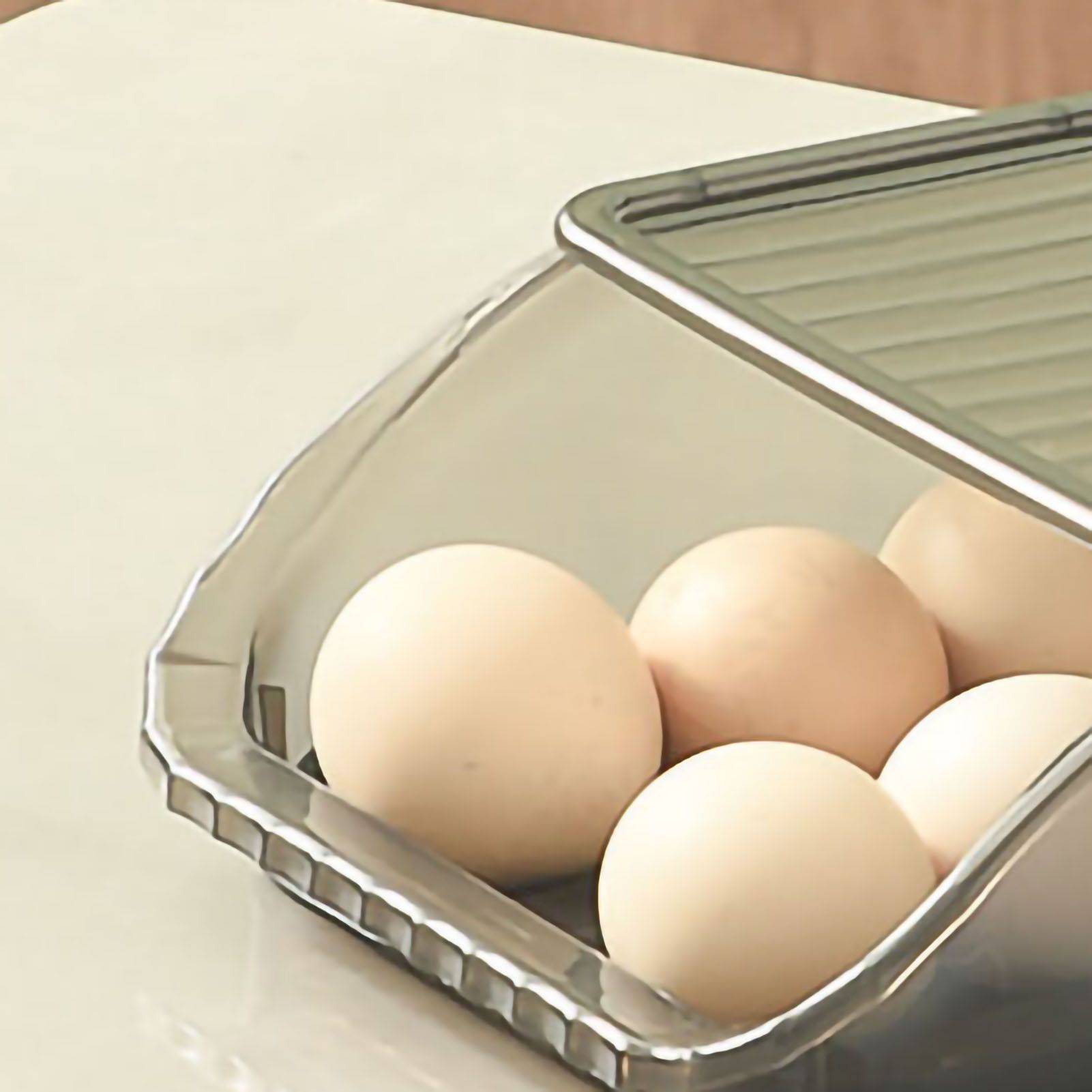 Egg Storage Box Plastic Automatic Rolling Transparent Thickened Grooved Egg view 5
