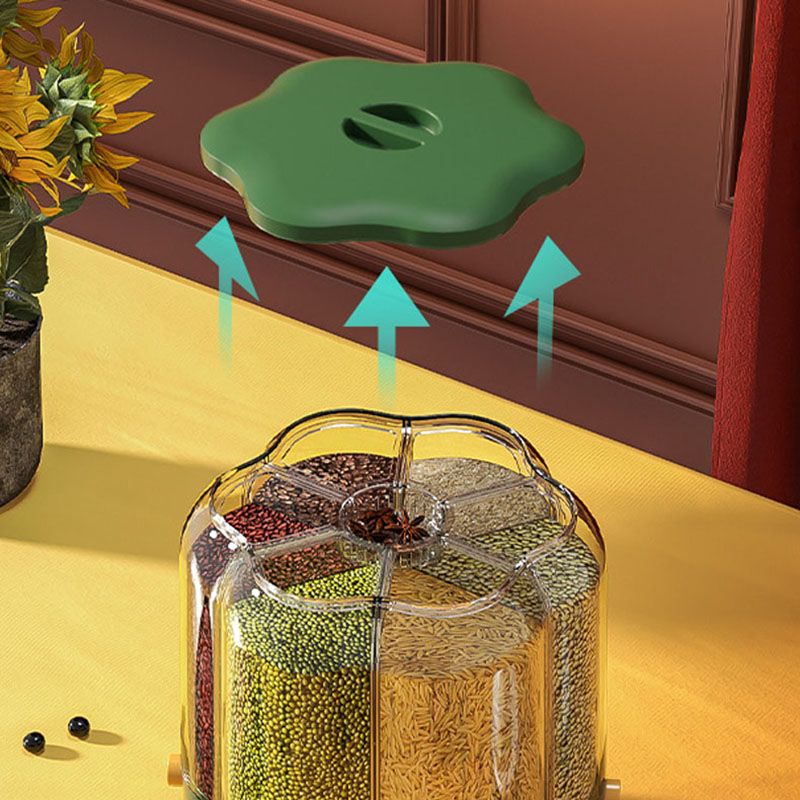 Grains Separate Storage Box Rotating Rice Bucket Food Grade Household Bean view 6