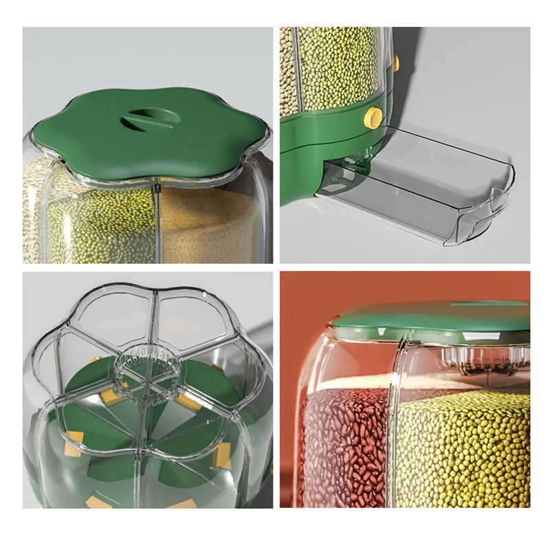 Grains Separate Storage Box Rotating Rice Bucket Food Grade Household Bean view 8