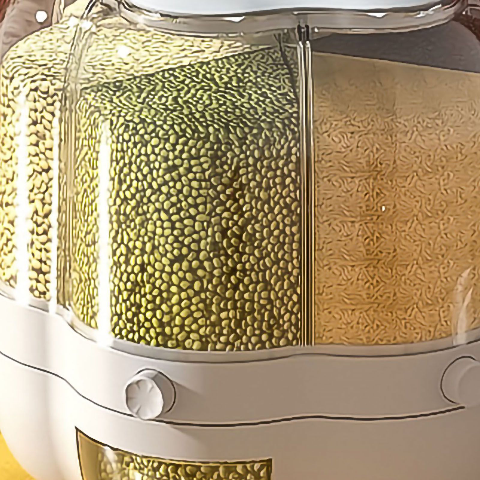 Grains Separate Storage Box Rotating Rice Bucket Food Grade Household Bean view 4
