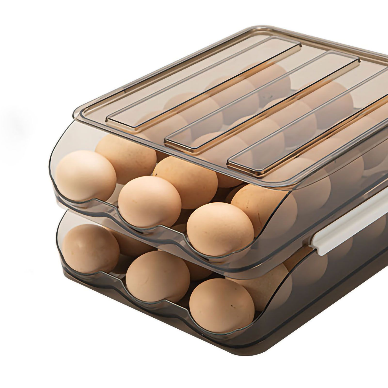 Refrigerator Preservation Storage Box Rolling Multilayer Transparent Egg view 5