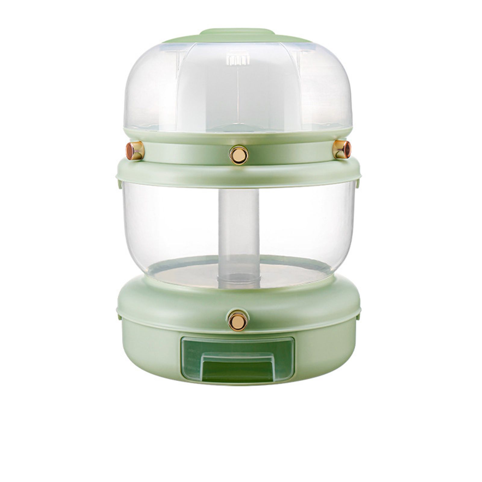 Grains Storage Box Rotatable Sealed Divided Button Rice Storage Tank for