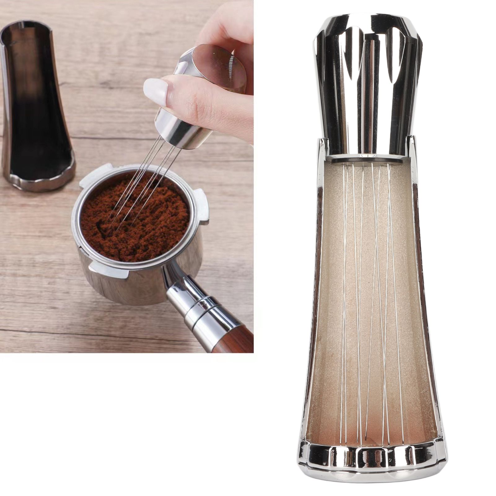 Stainless Steel Coffee Powder Stirring Tool Coffee Stirrer Distribution Tool view 10