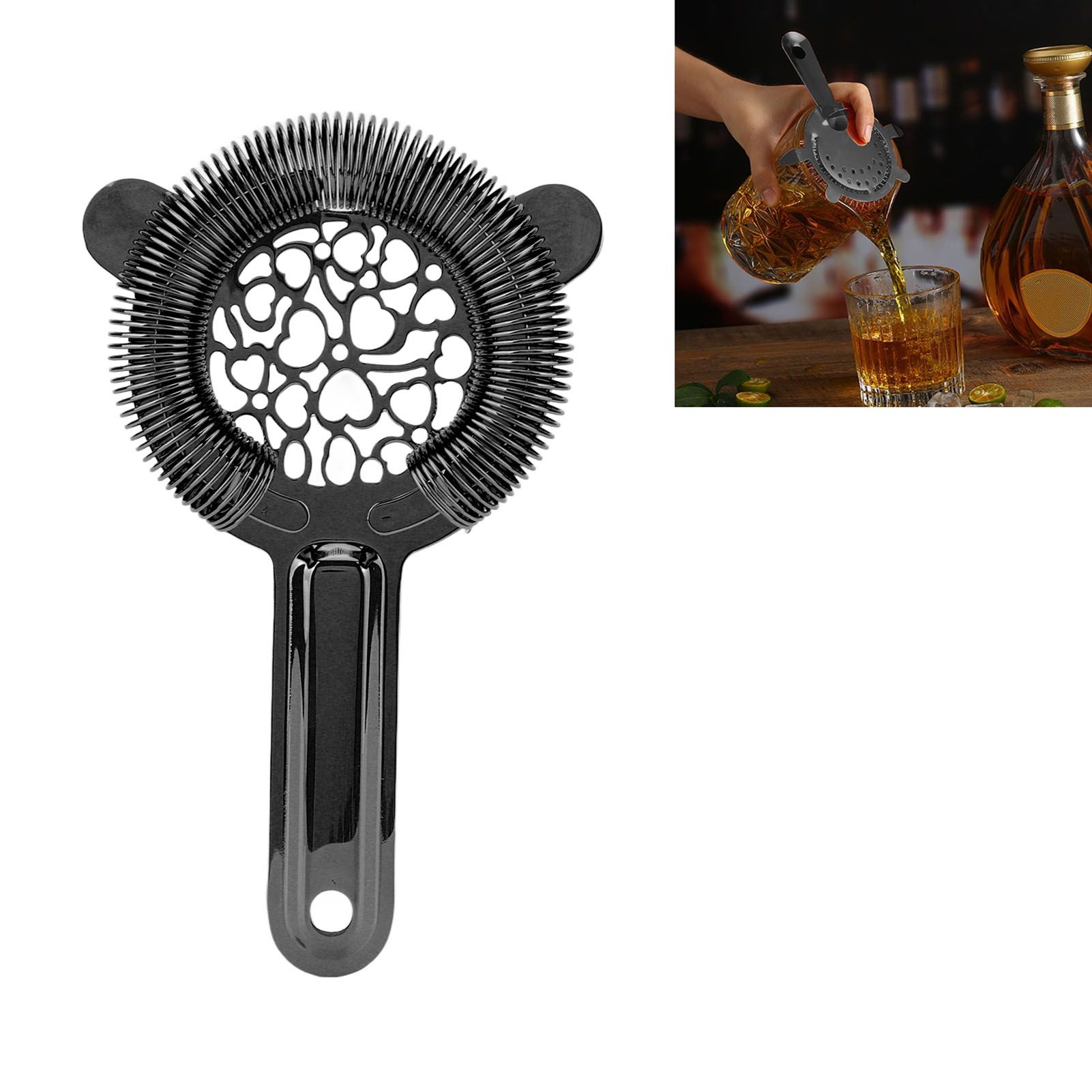 Cocktail Strainer Stainless Steel Gorgeous Glossy Bartending Ice Strainer for view 12