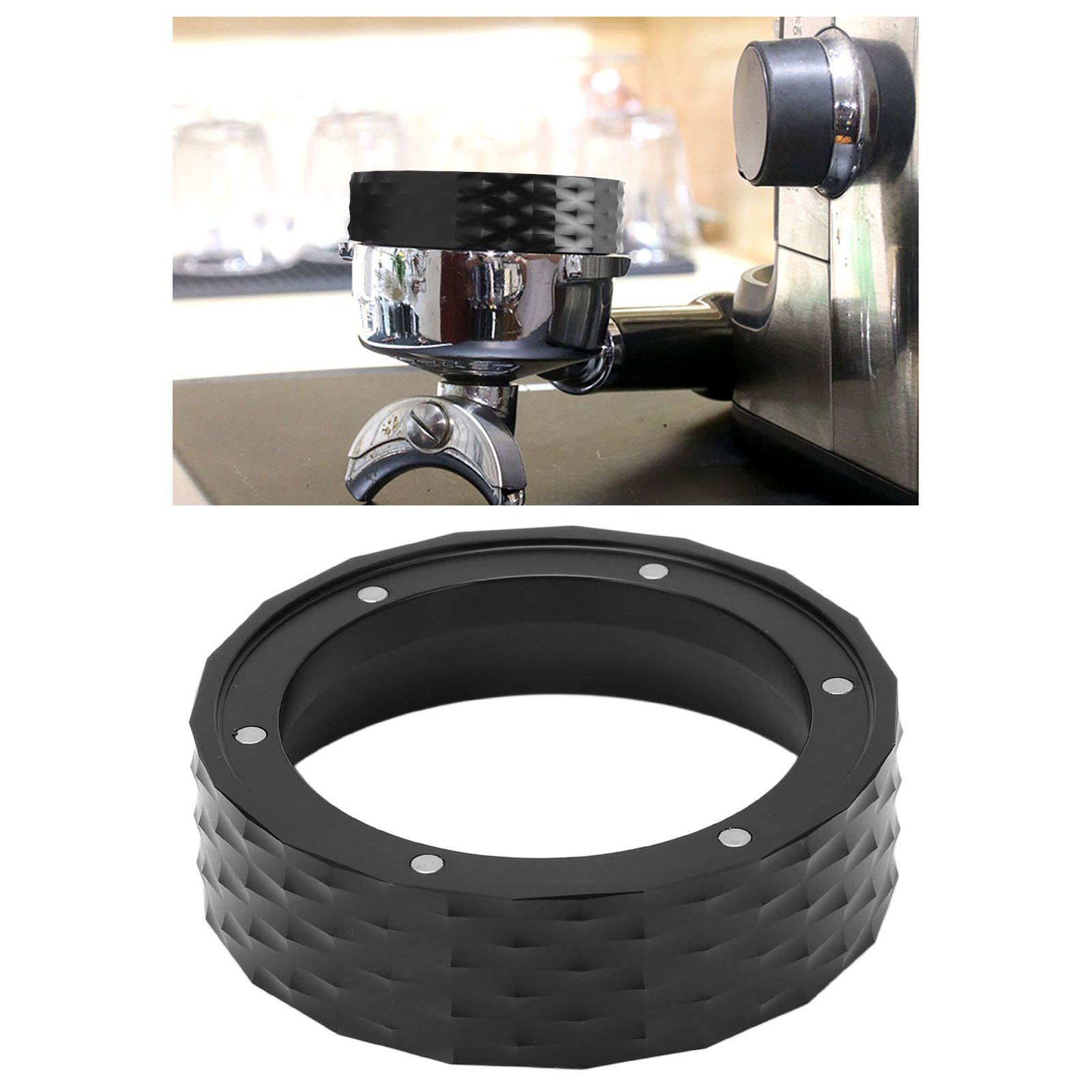 Dosing Funnel Aluminum Alloy Coffee Machine Portafilter Magnetic Coffee Dosing view 11