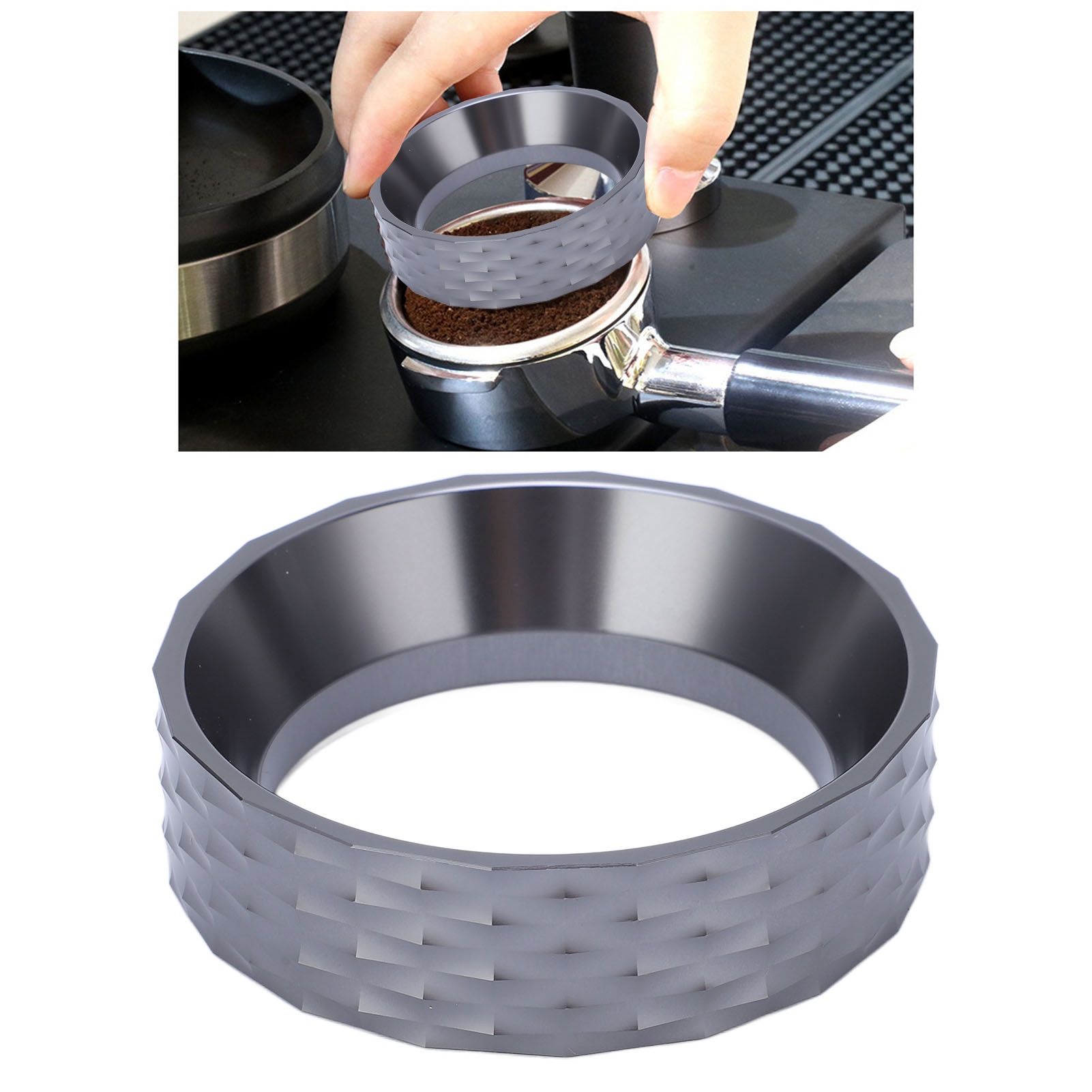 Dosing Funnel Aluminum Alloy Coffee Machine Portafilter Magnetic Coffee Dosing view 11
