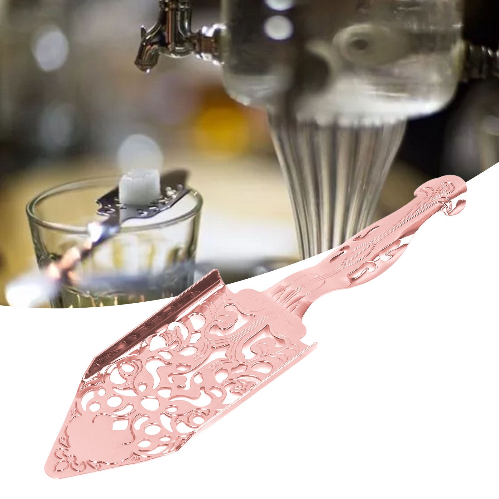 Absinthe Filter Spoon Stainless Steel Hollow Wormwood Cocktail Spoon Sugar view 11