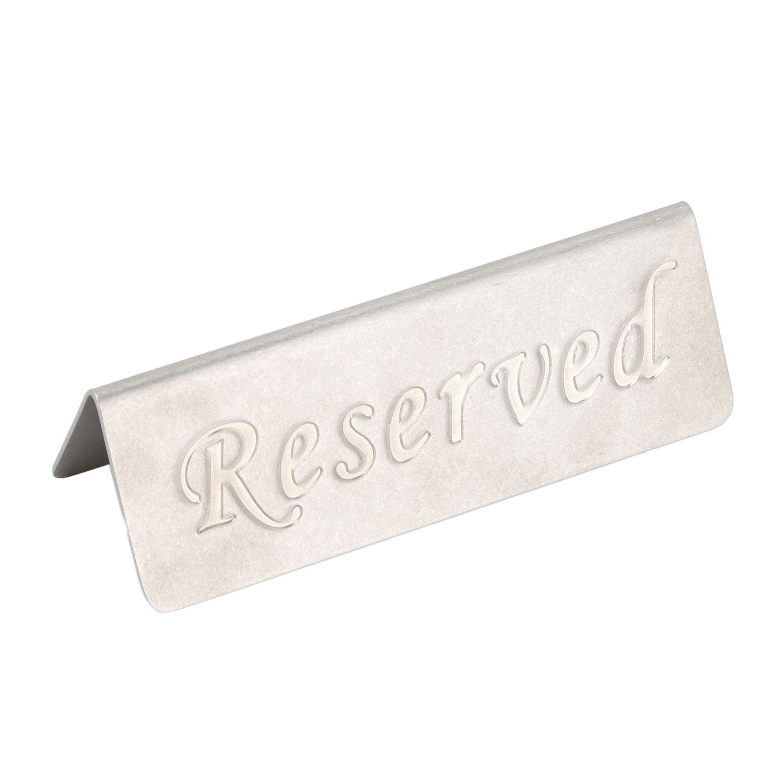 2Pcs Metal Stainless Steel Reserved Sign Double Sided Reserved Table Signs for view 14