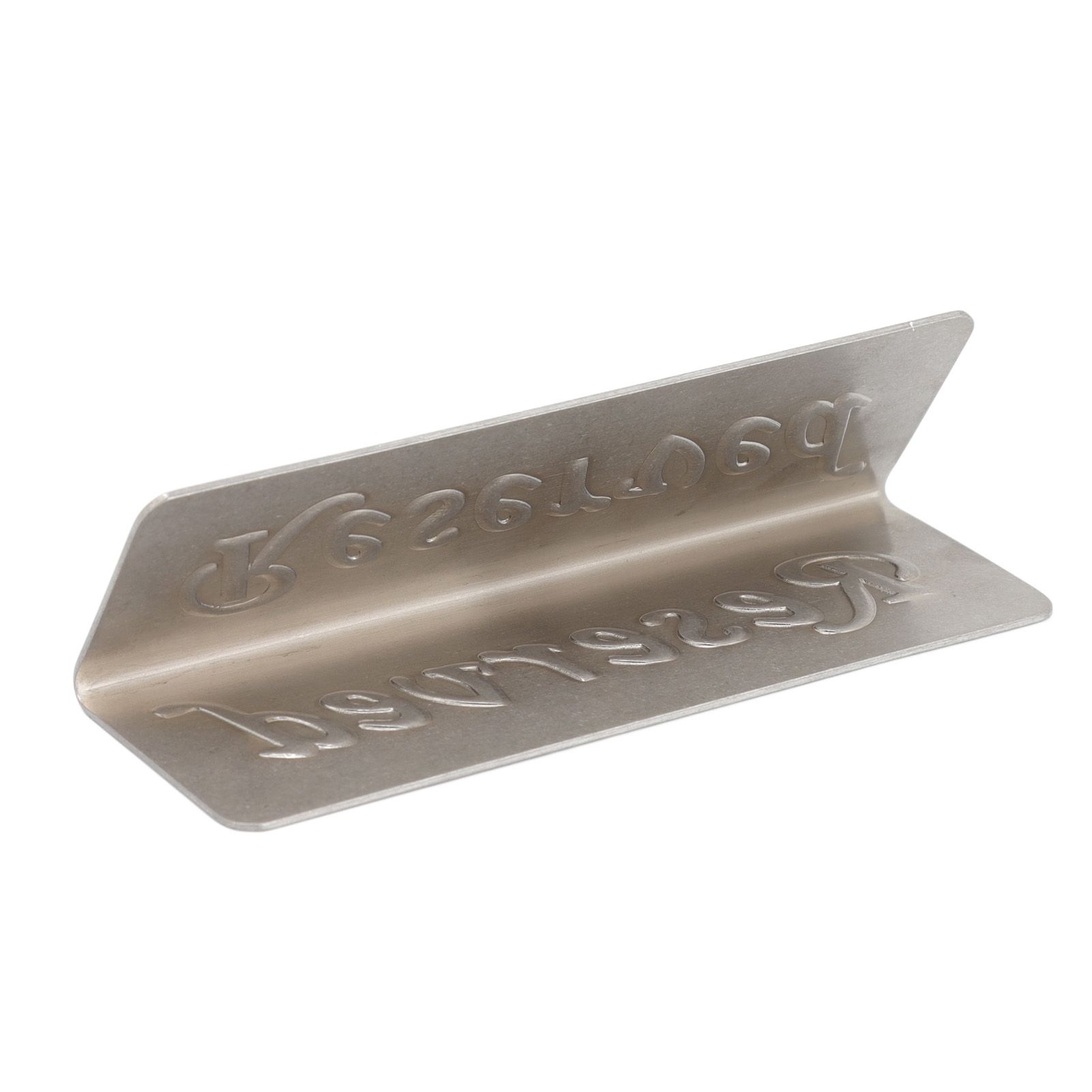 2Pcs Metal Stainless Steel Reserved Sign Double Sided Reserved Table Signs for view 15