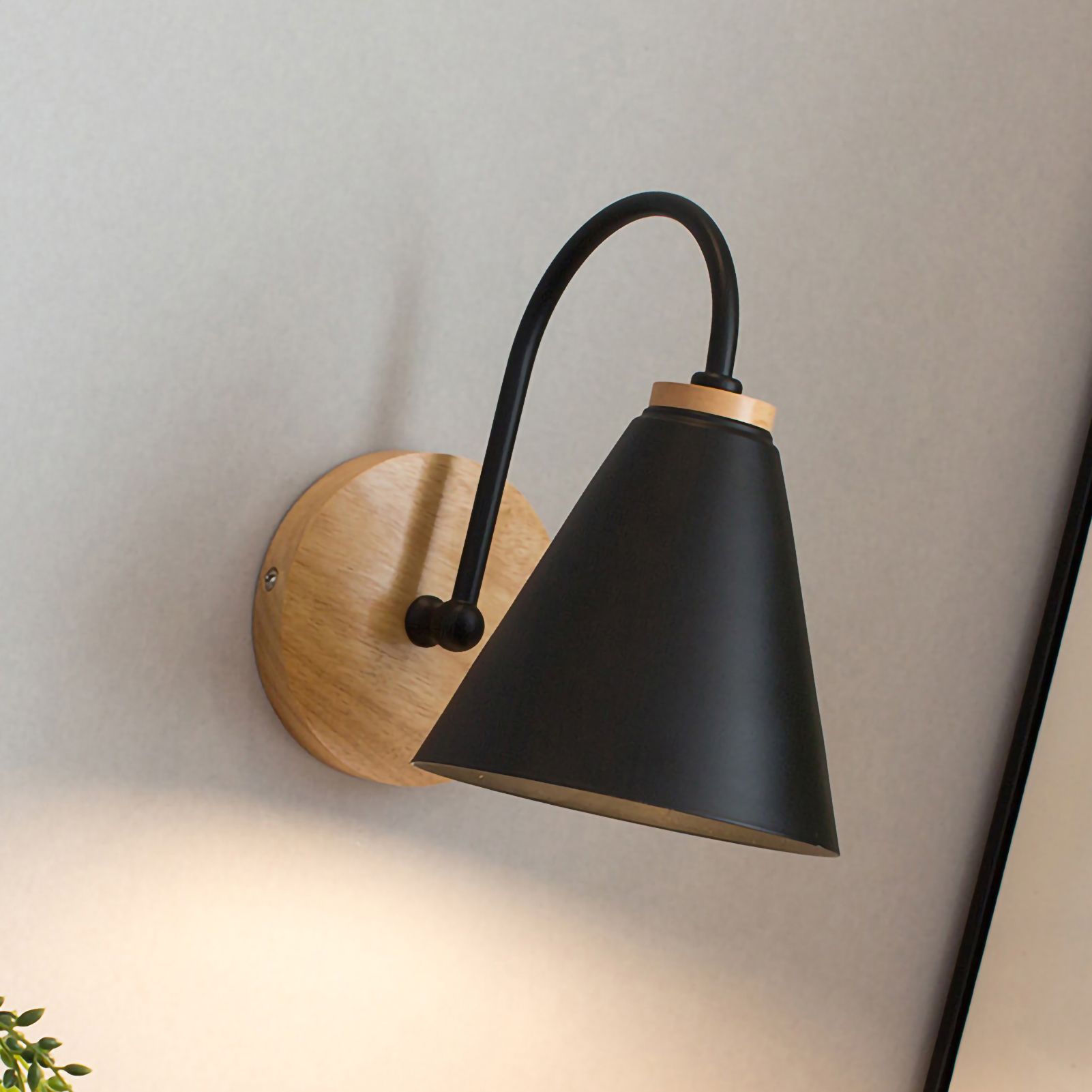 Wall Lamp Curved Simple Antirust Living Room Corridor Study Bedroom Bedside view 4